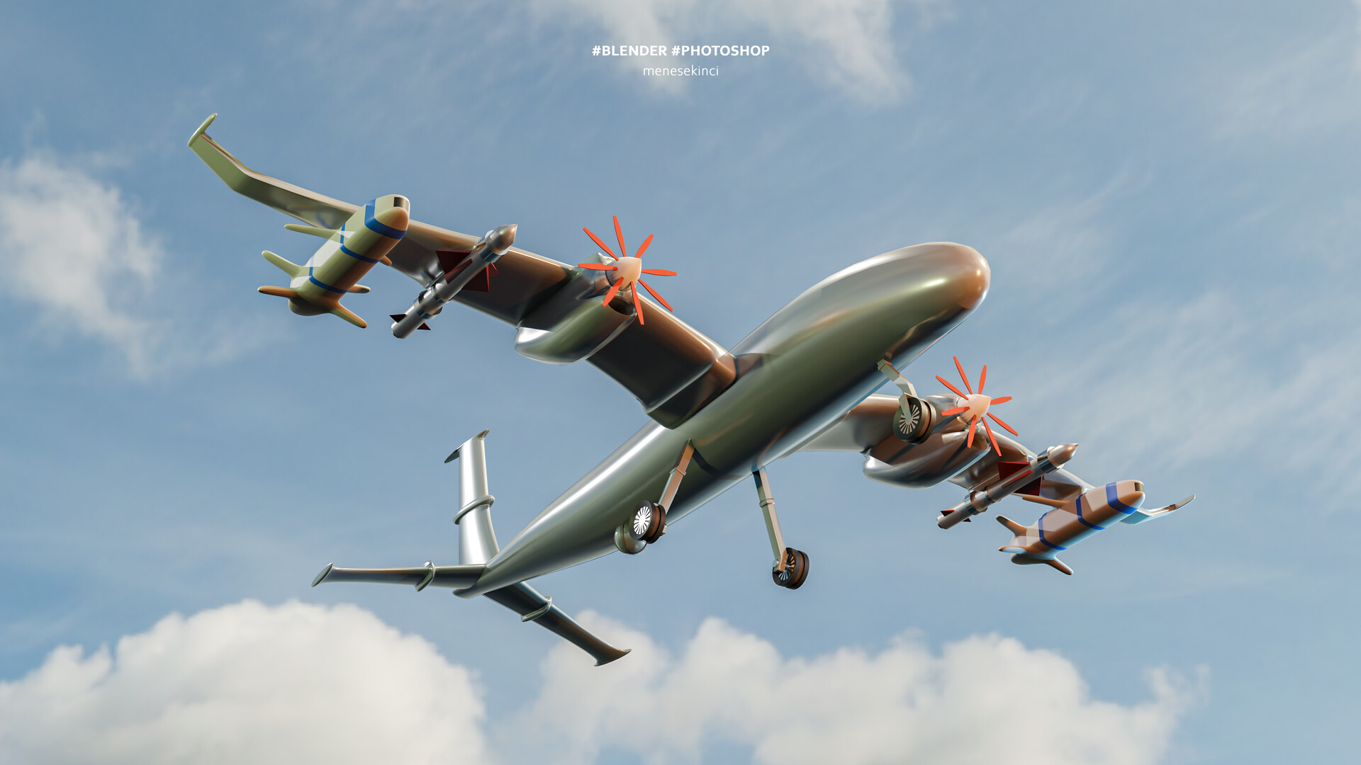 bayraktar akinci uav 3d fan art