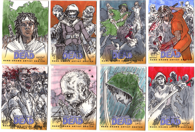 Walking Dead Comic Sketch Cards. Michonne cards