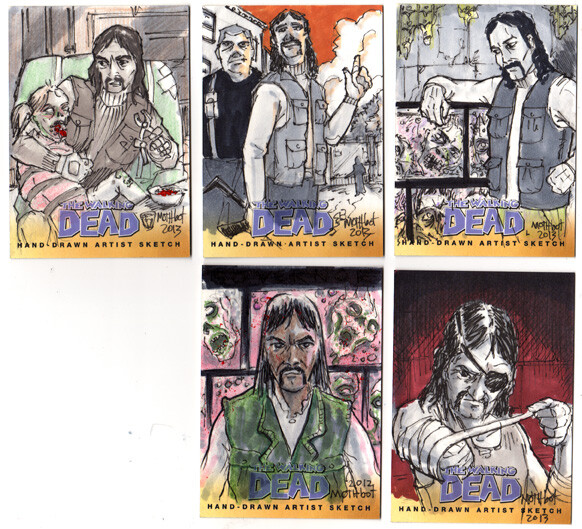 Walking Dead Comic Sketch Cards. Governor