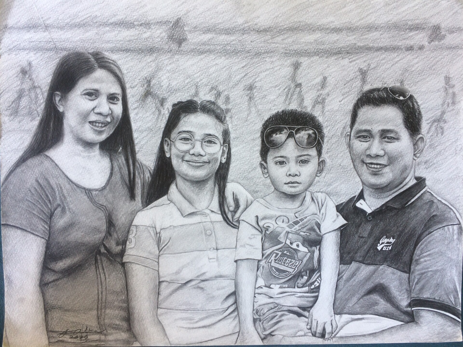 Family Portrait | Pencil Sketch Artist | Cuccia Creative