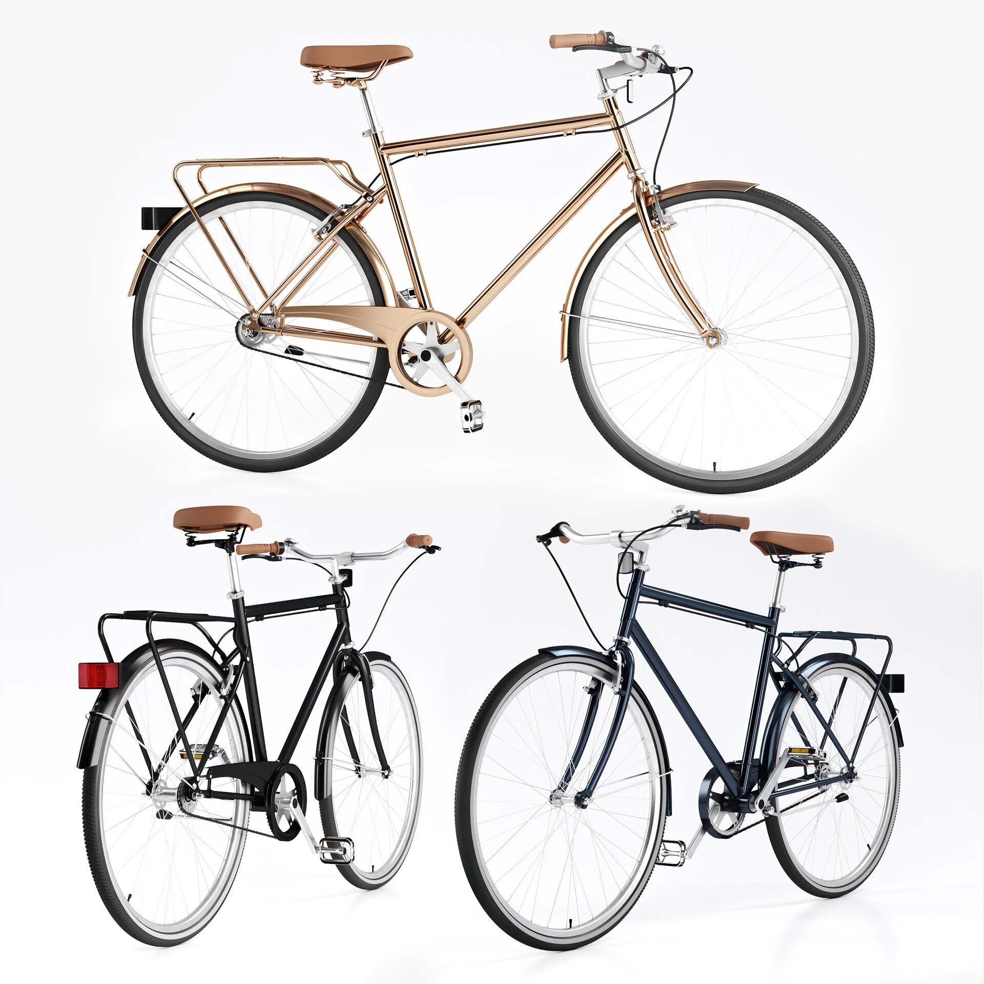 Artstation 3d Model Bike Vintage Roadster 3d Modeler