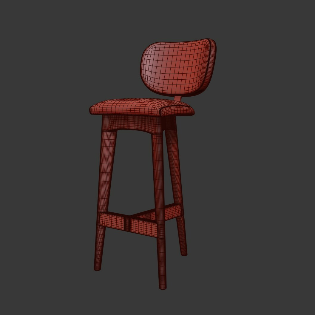 Artstation 3d Model Paris Bar Stool 3d Modeler
