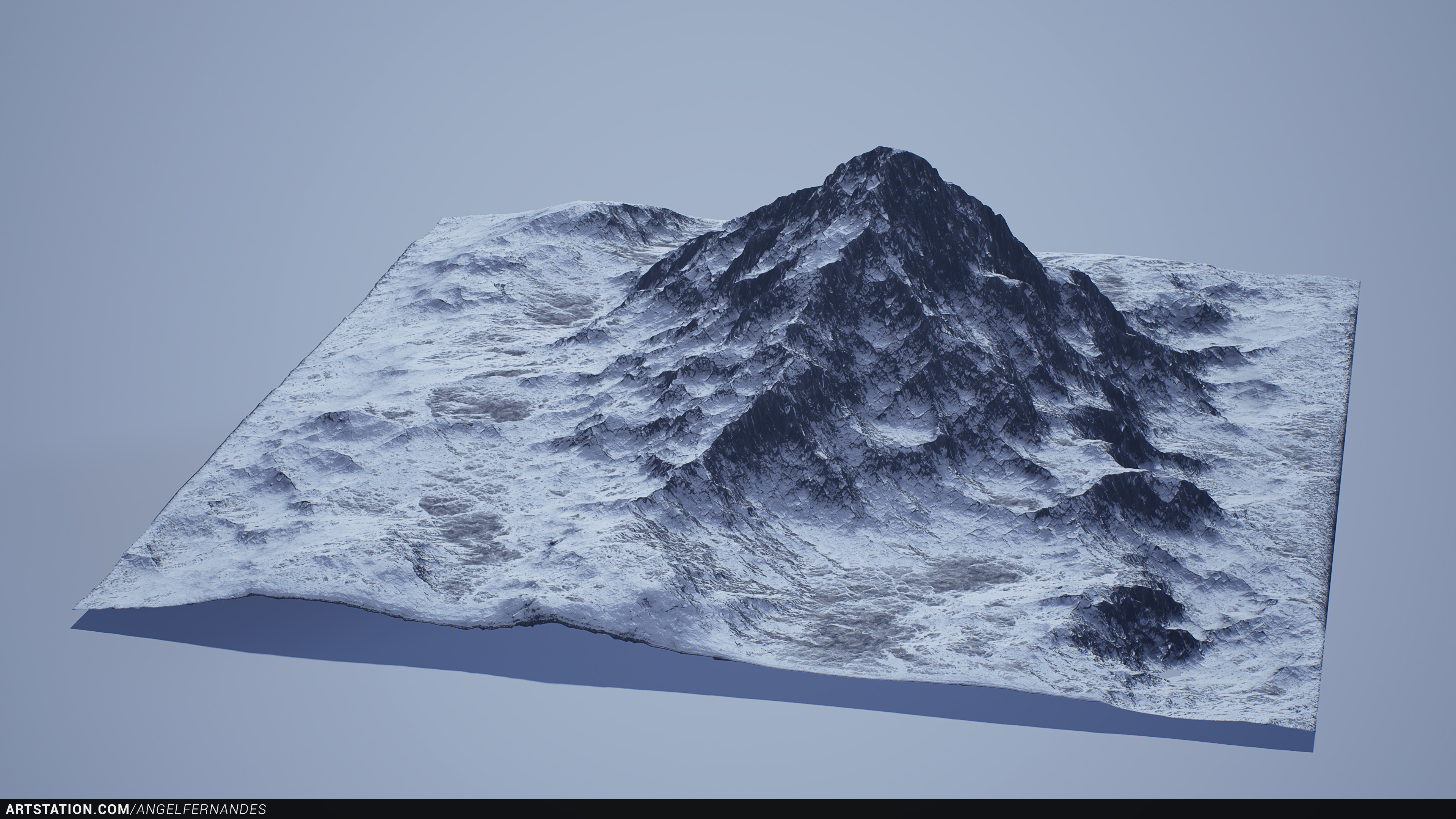 Background mountain I did in World Creator. Textured in SD.