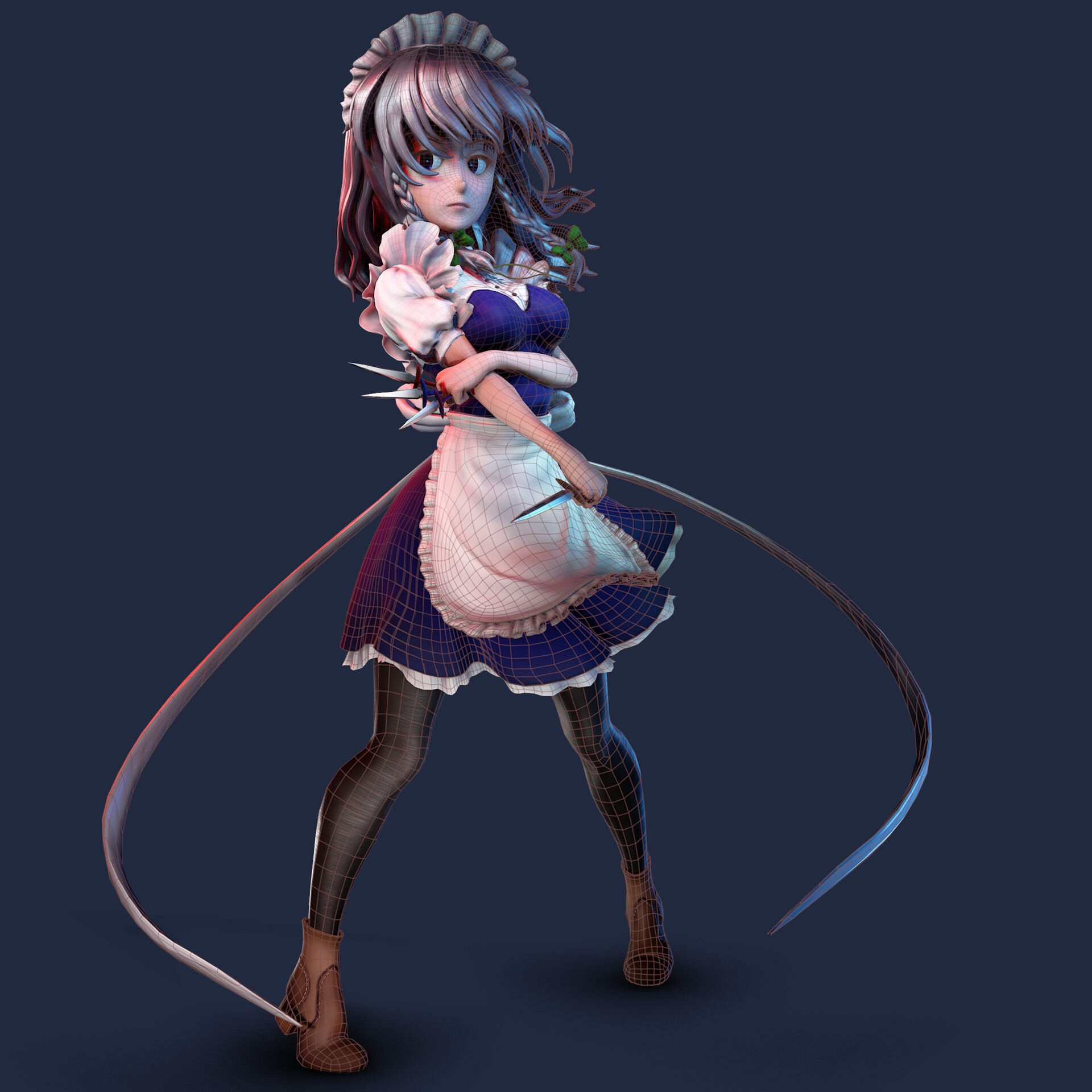 Touhou Project Izayoi Sakuya Illustration by Teddy 1:7 Scale
