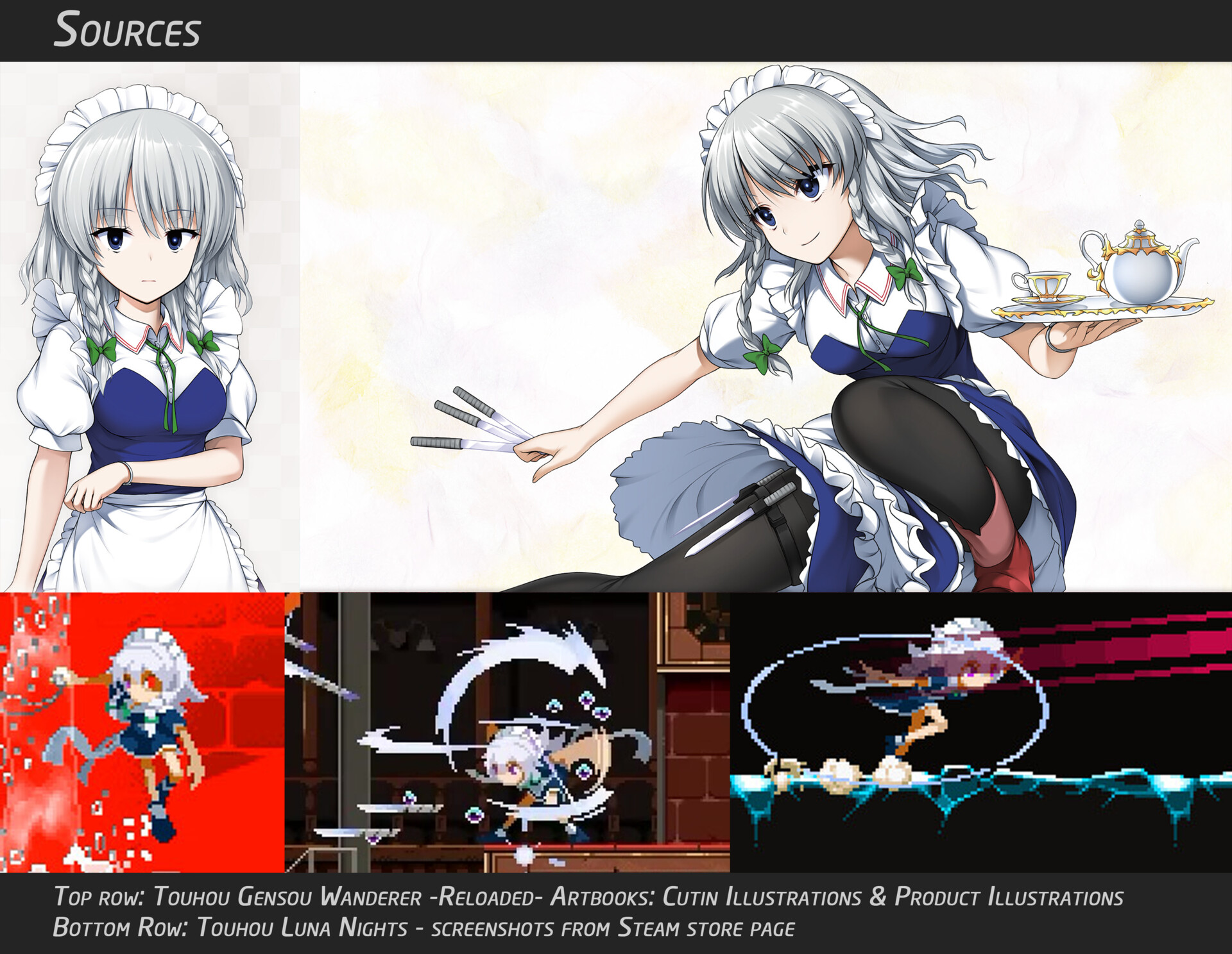 Touhou Project Izayoi Sakuya Illustration by Teddy 1:7 Scale