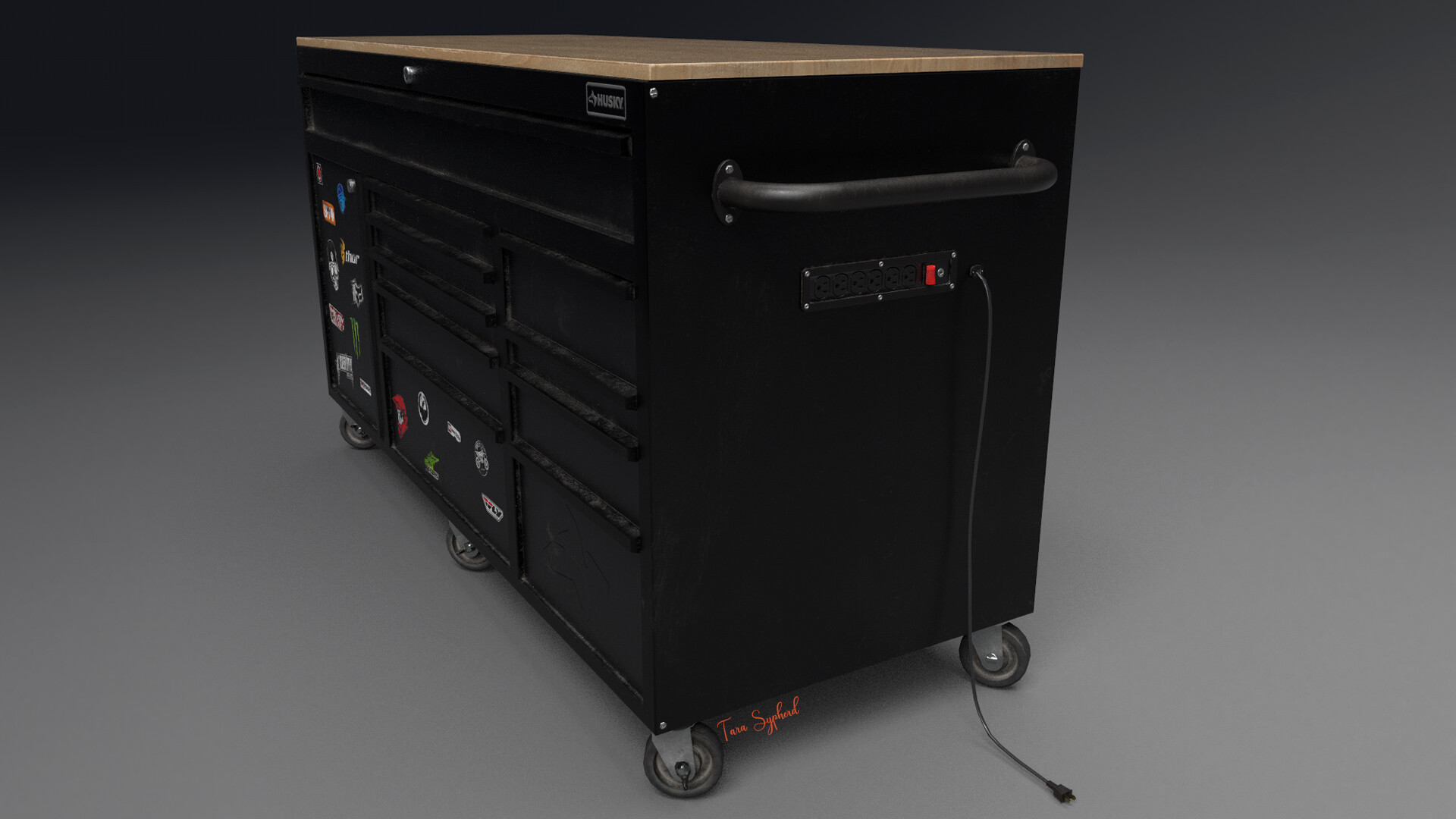 Husky side tool shop box