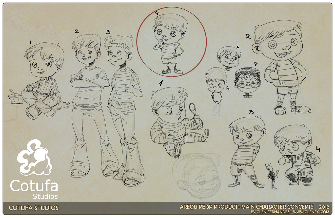 Initial character concepts.
