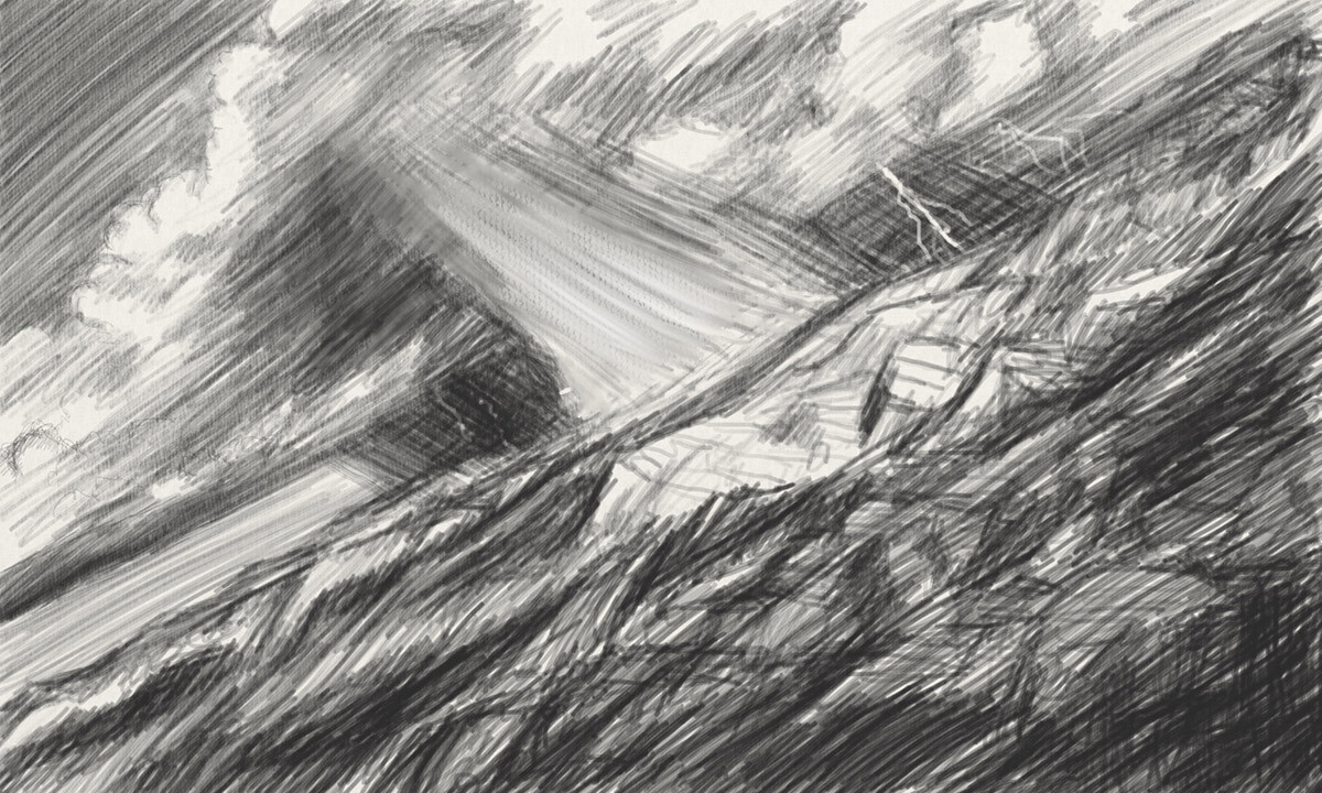 Thunderbolt II. Digital Aviation Art. Work in Progress. ArtRage Sketch.