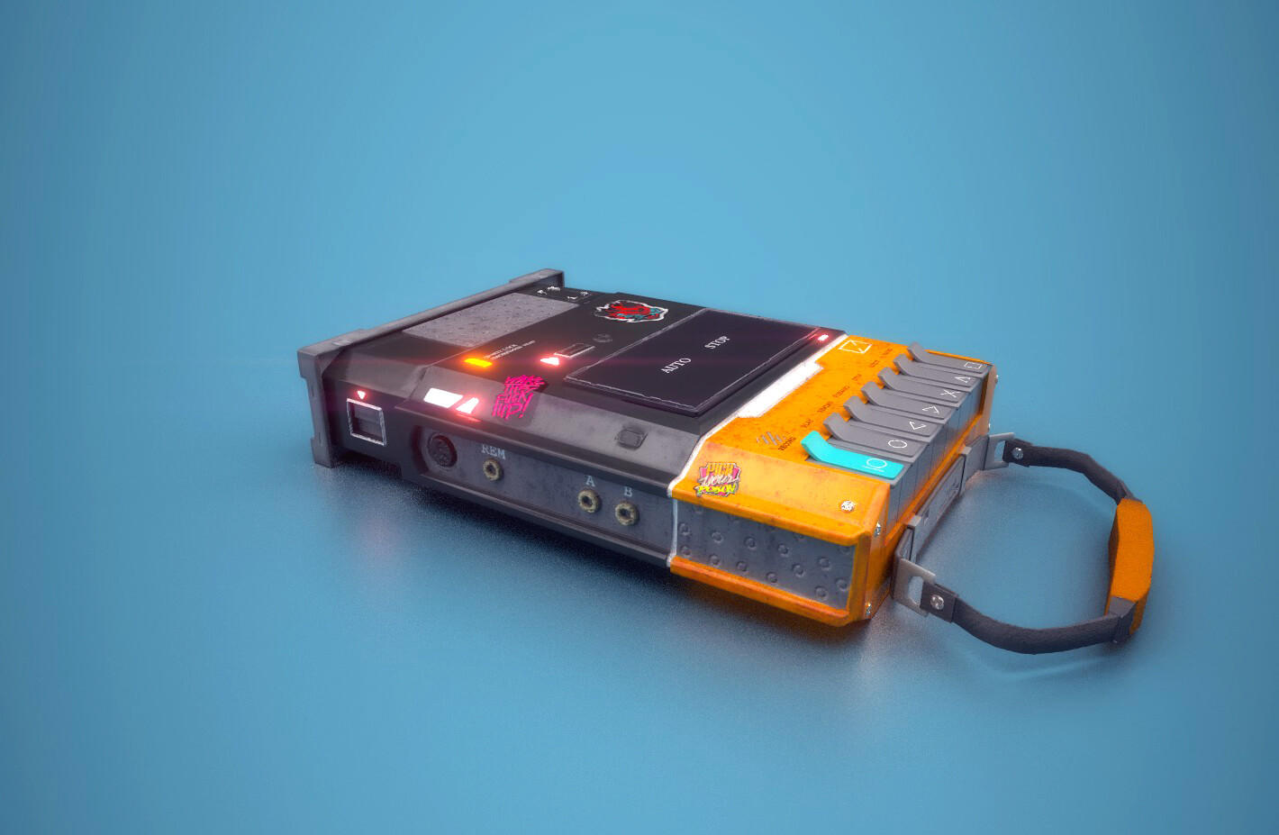 ArtStation Cyberpunk Themed Tape Recorder