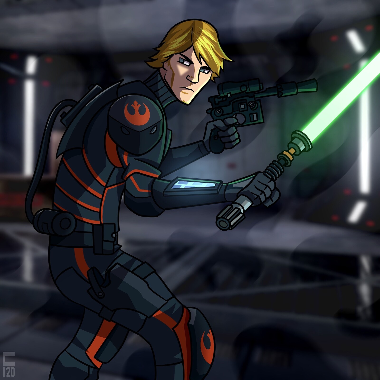 Artstation Luke Skywalker Frank Cona Jedi knight luke skywalker event type: artstation luke skywalker frank cona