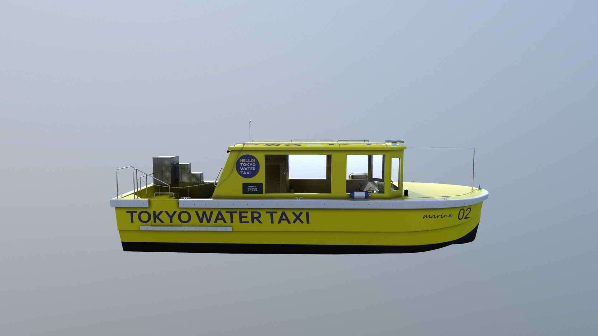 Artstation Tokyo Water Taxi Daniil Pozdnyakov