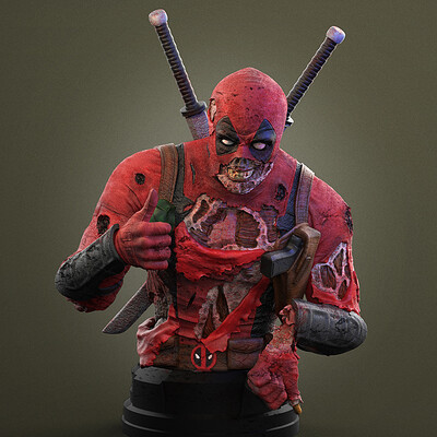 Alterton bizarre deadpool bust3