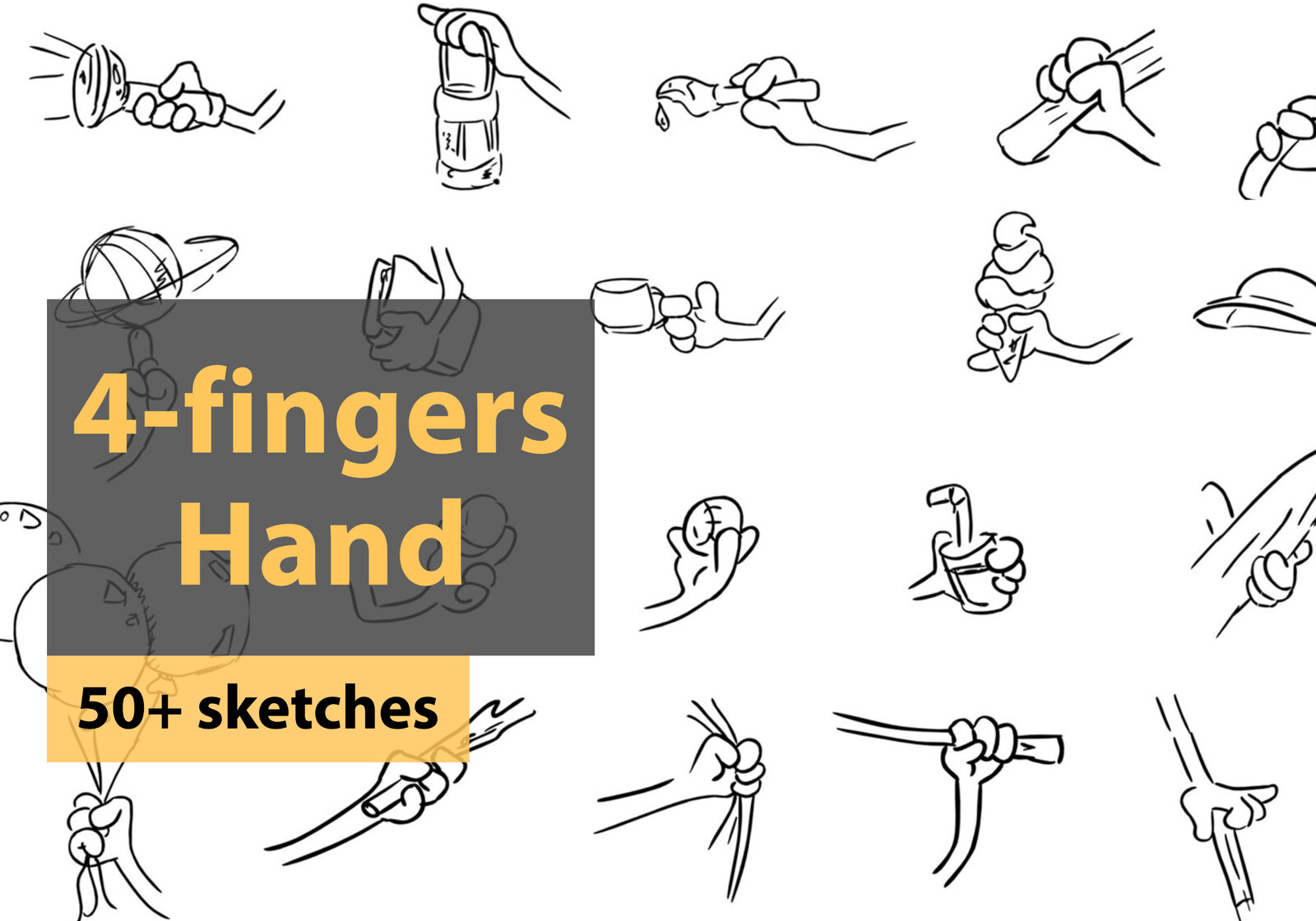 Character Design, 50+ hands