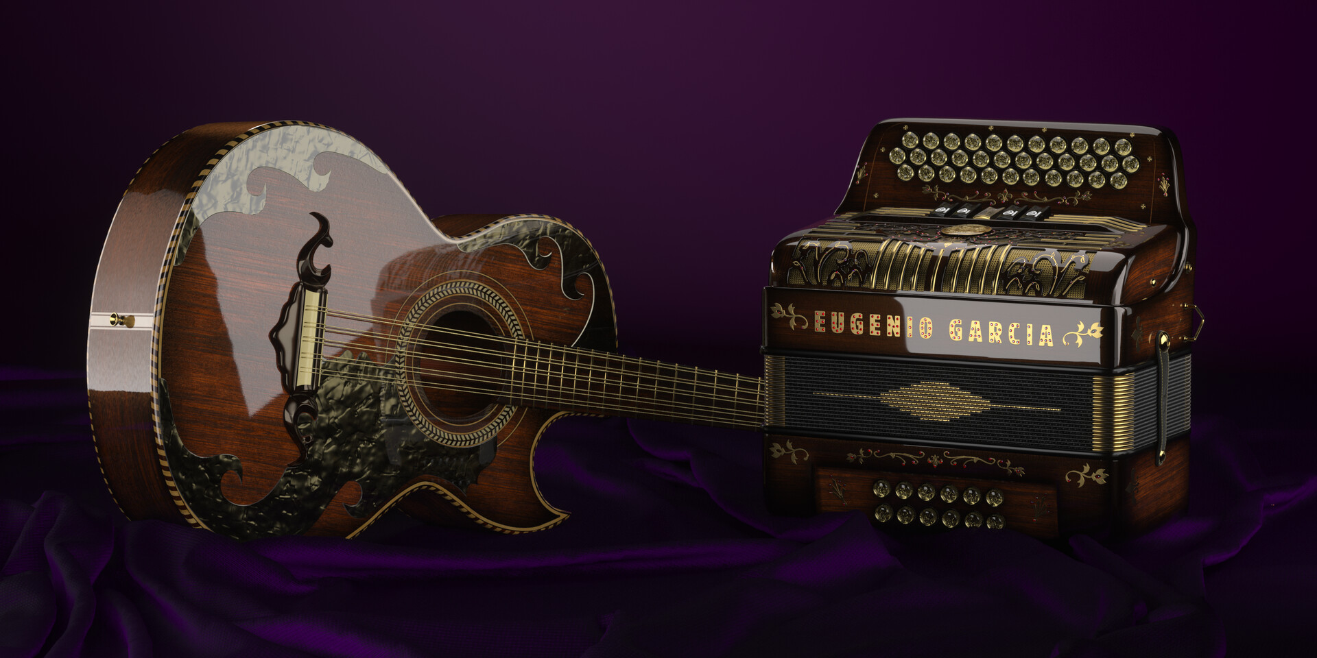 Bajo Sexto Y Acordeon