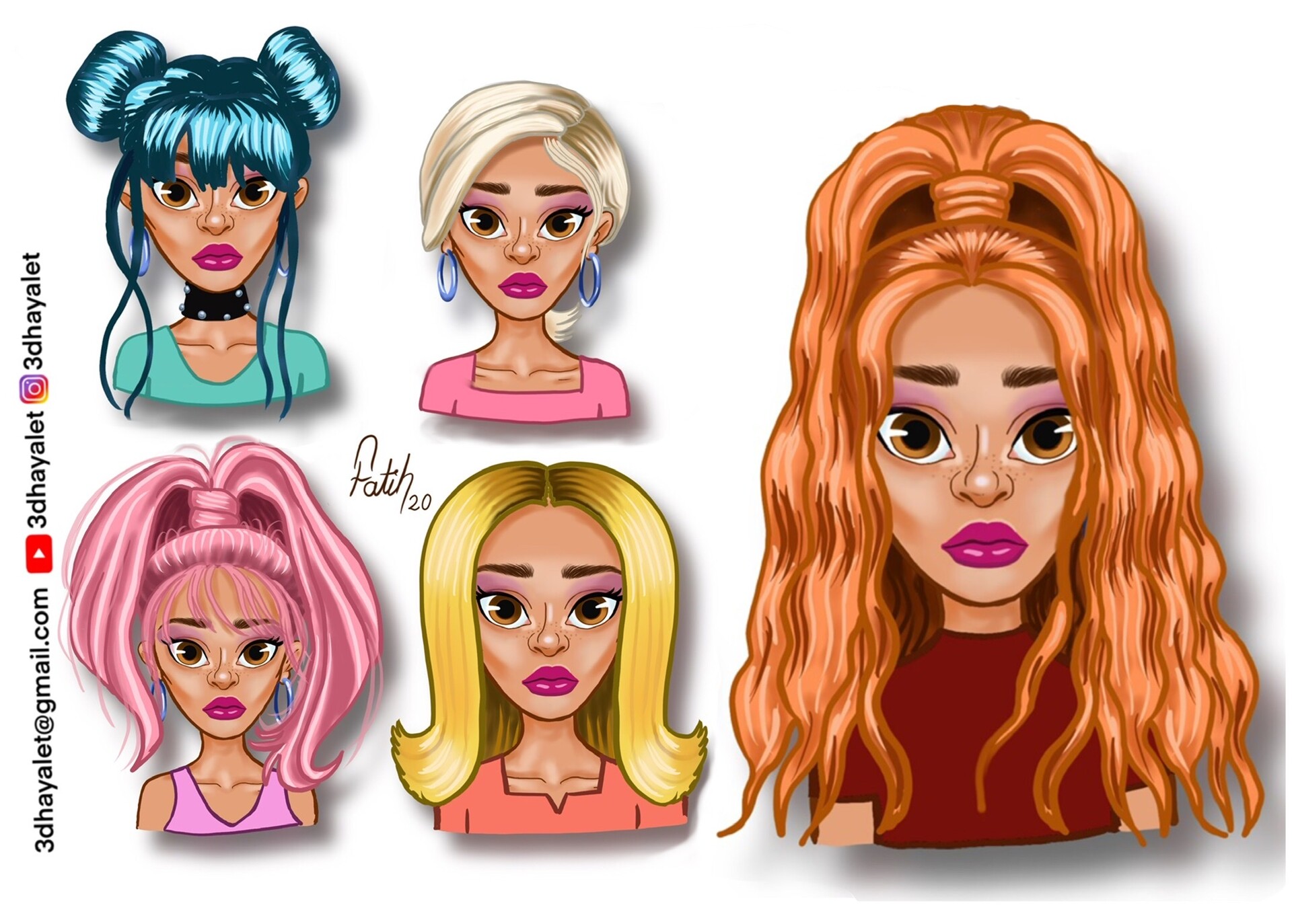 3d ghost - Toon hair style 3d ghost - Toon hair style