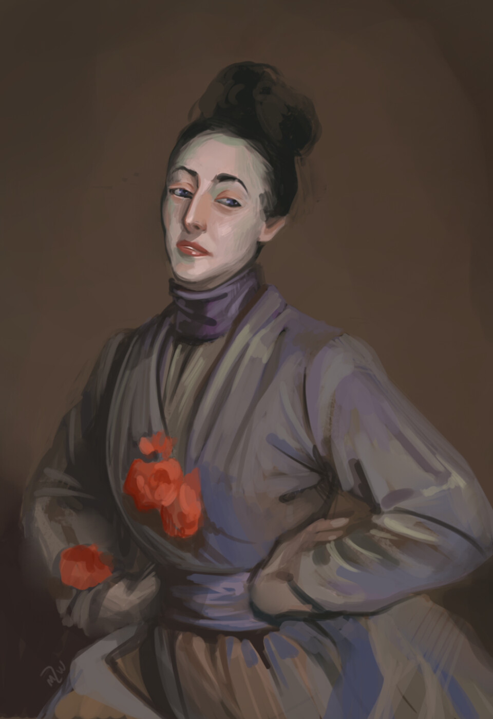 Study of Miss Priestley by John Singer Sargent. Around 90 minutes.
