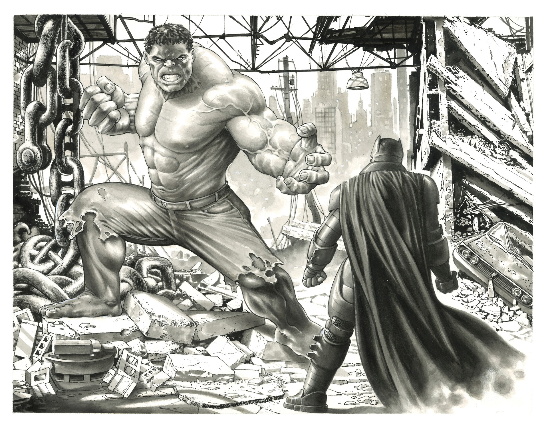 Marco Bianchini - Hulk VS Batman