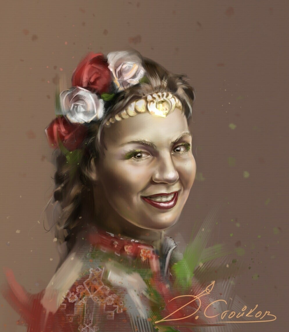 bulgarian girl in traditional costume