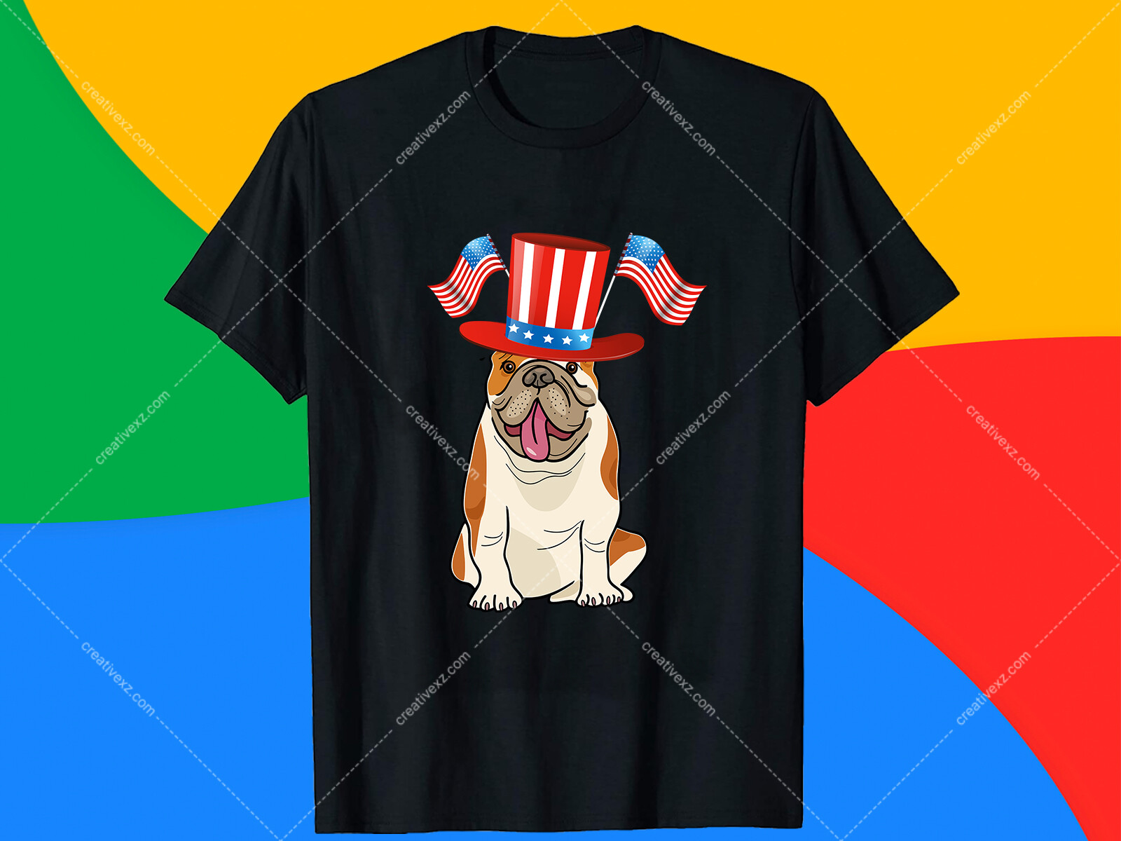 pug 4th of july shirt