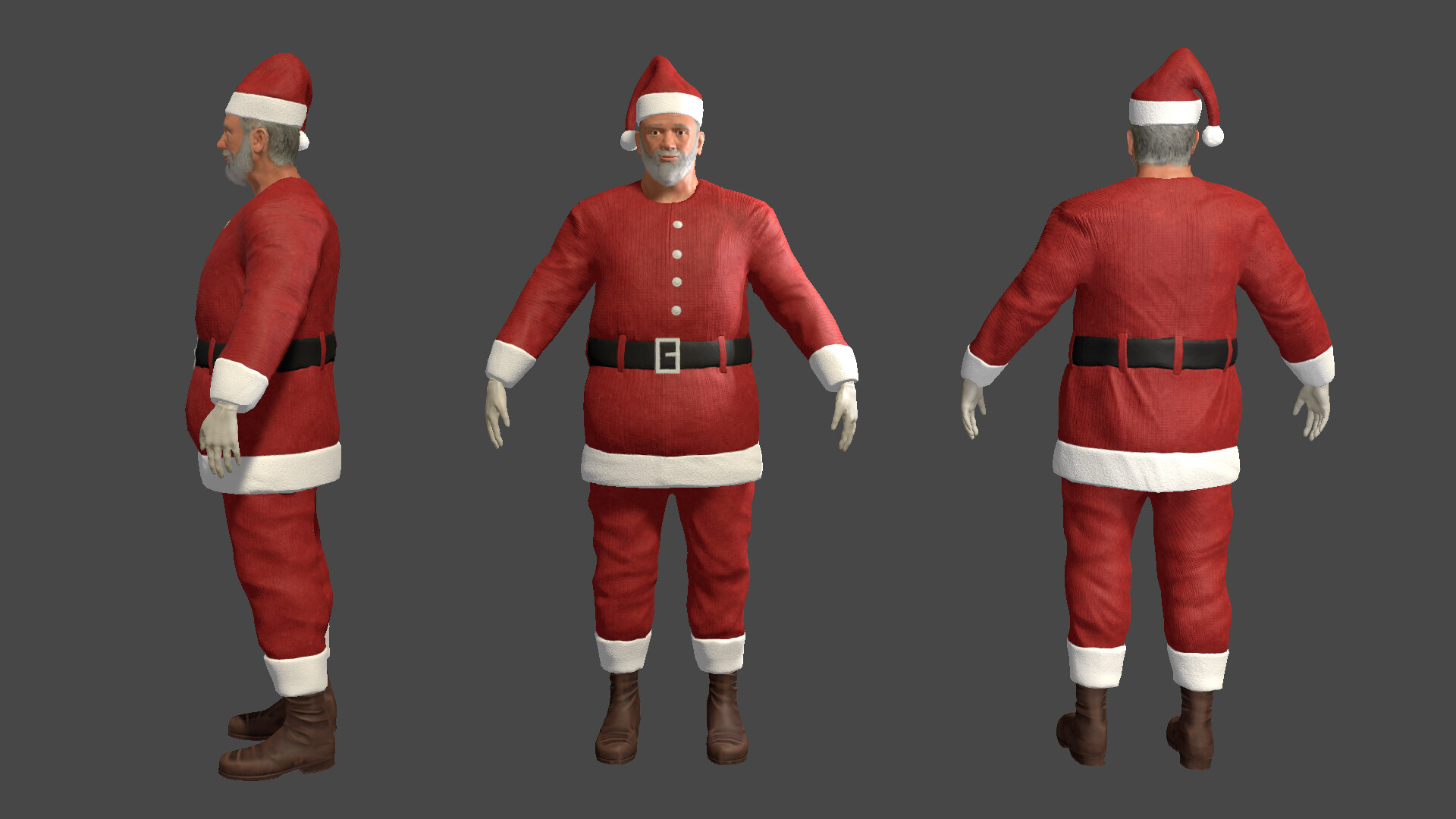 Artstation Santa Claus Free Unity Model Gokhan Ergin Eryildir