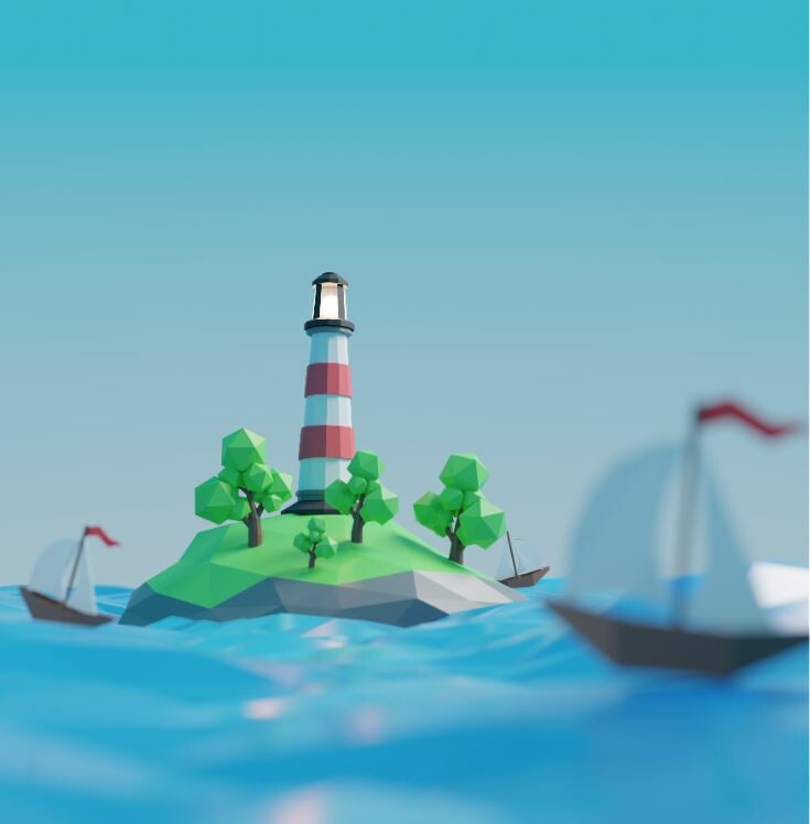 ArtStation - Low-Poly Lighthouse
