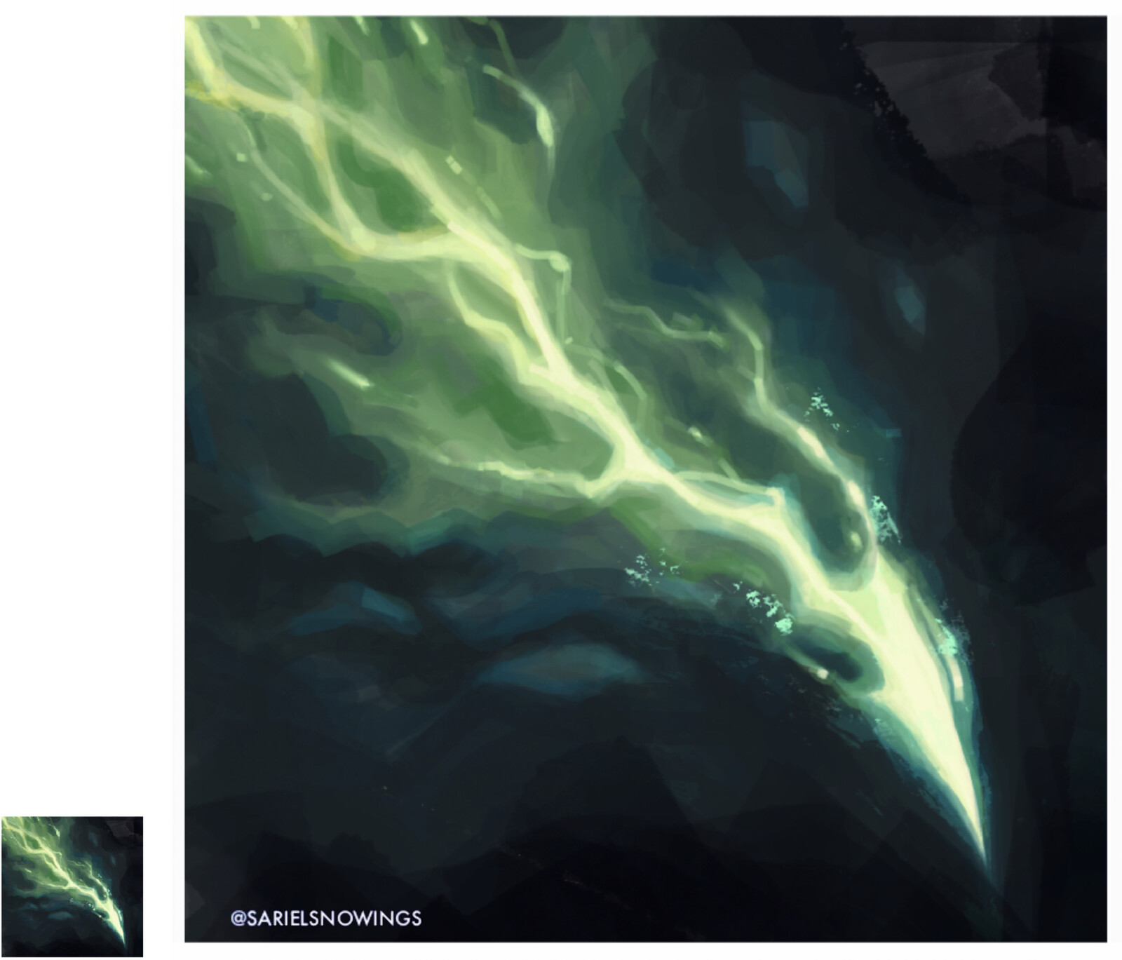 This green spell was inspired by the “Eldritch Blast” from D&amp;D.