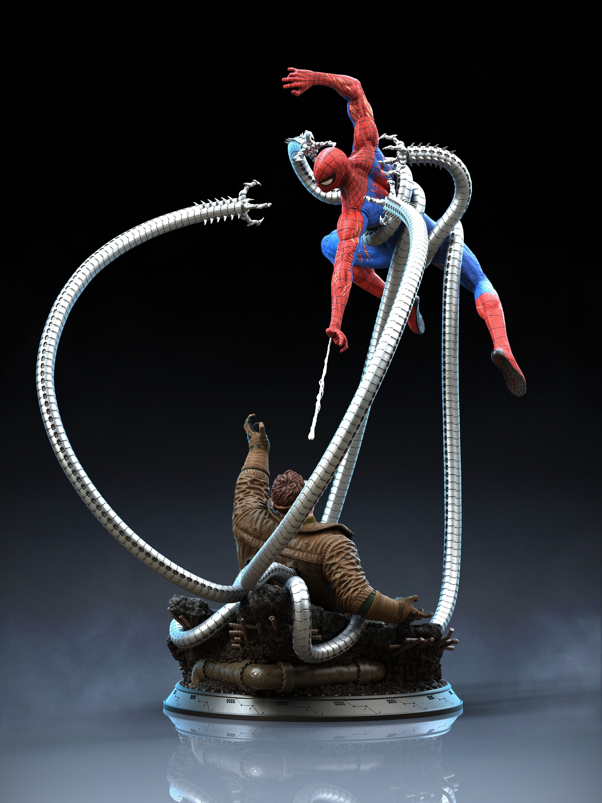 Fan Art Spider-Man Vs DrOctopus Diorama