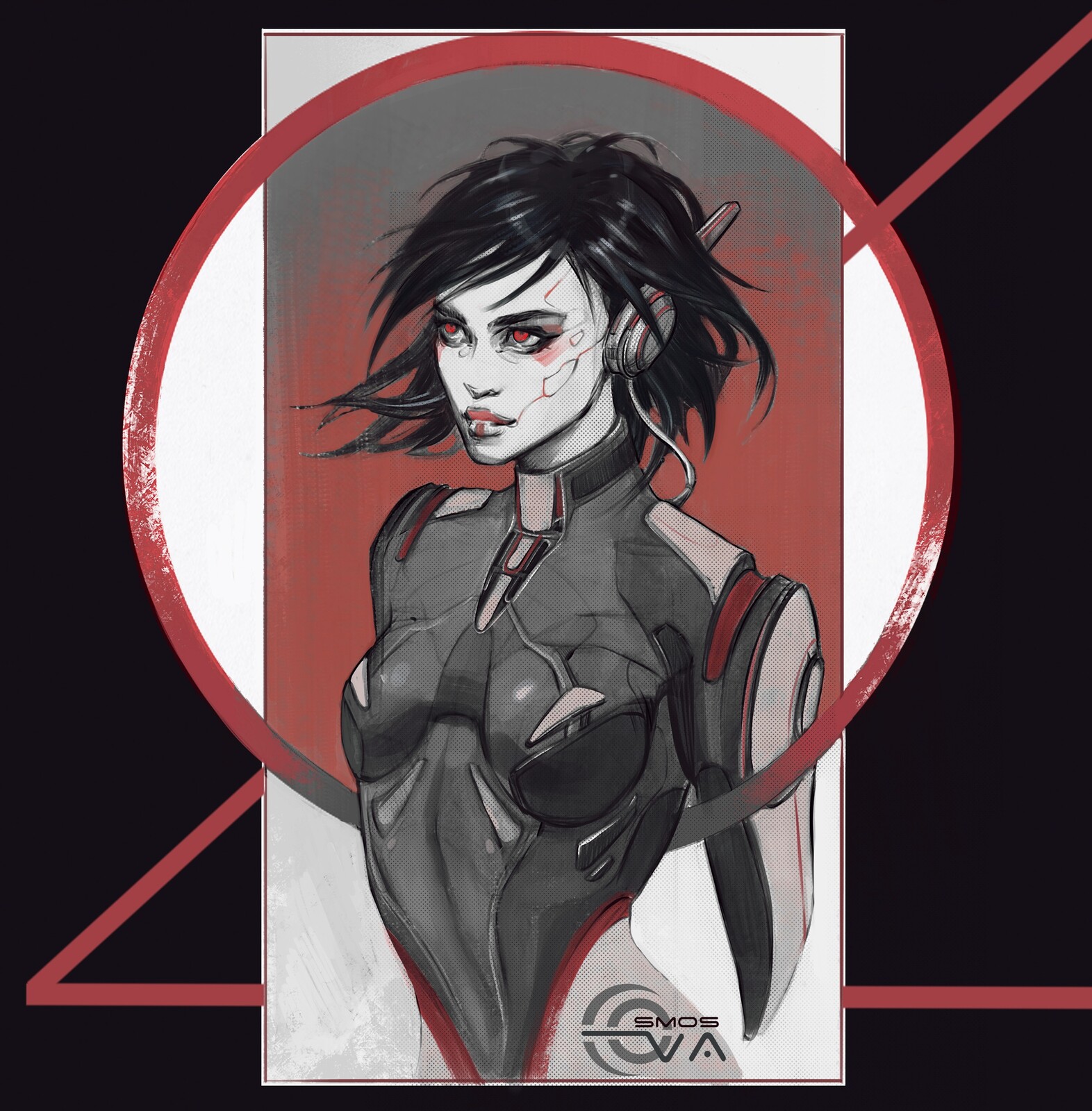  MY NAME IS DARK. Sketch inspiration  Grimes and Evangelion )