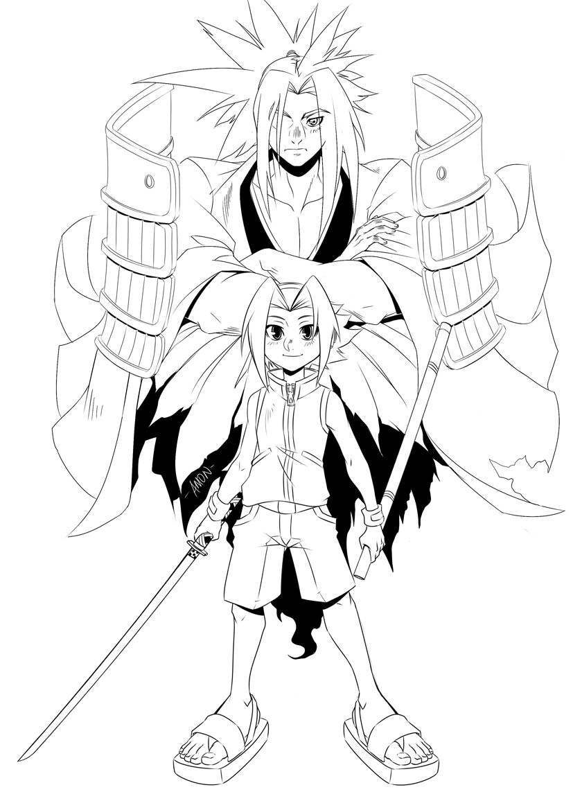 ArtStation Fan Art Shaman King Line Art