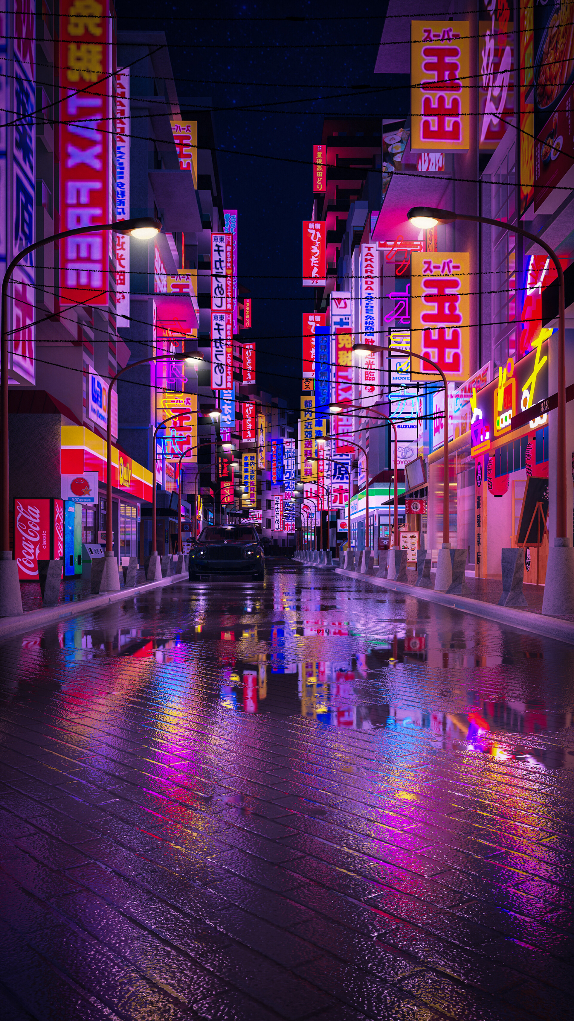 Artstation Japanese City Cyberpunk Noir Kirt Victor