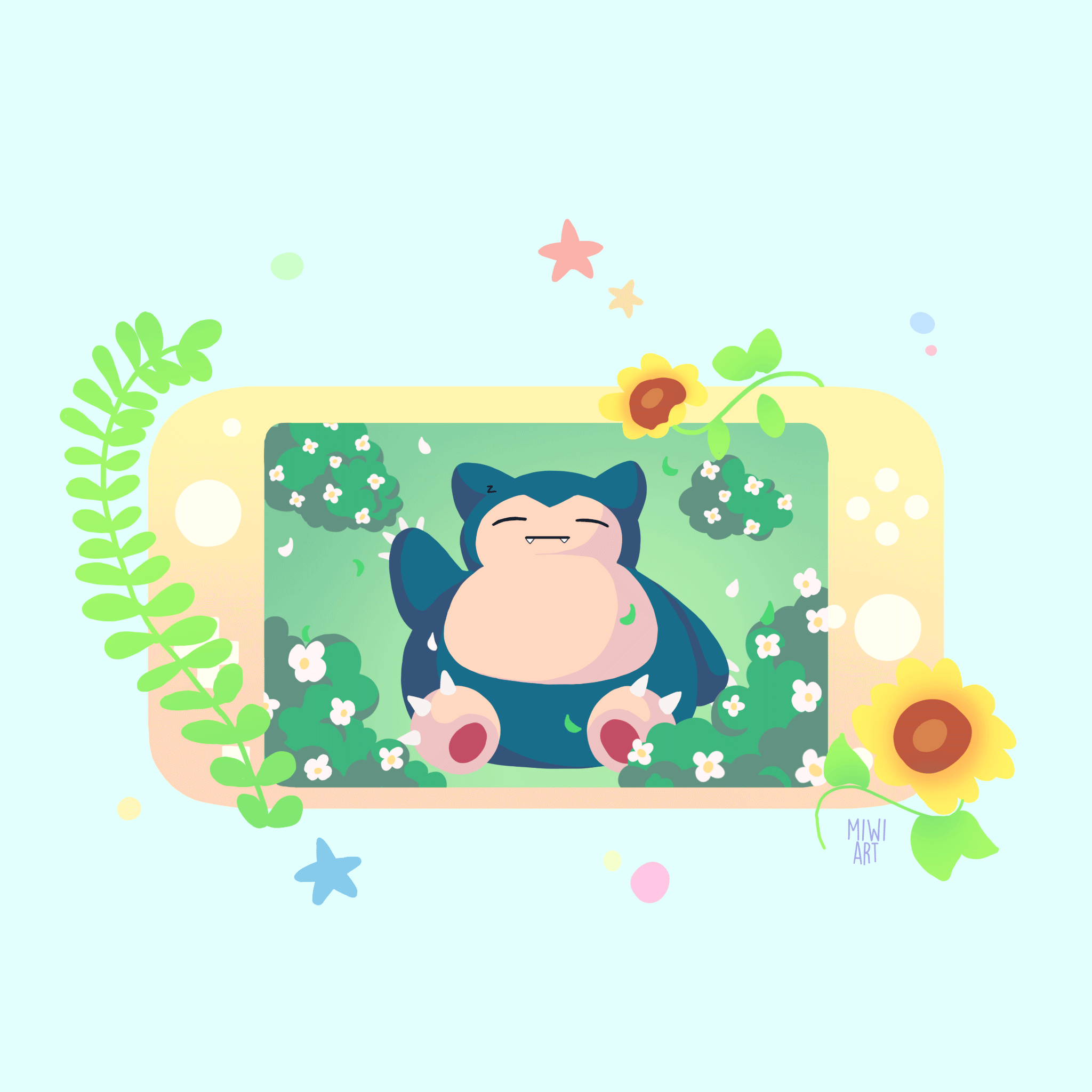 Miwi snorlax switch animation
