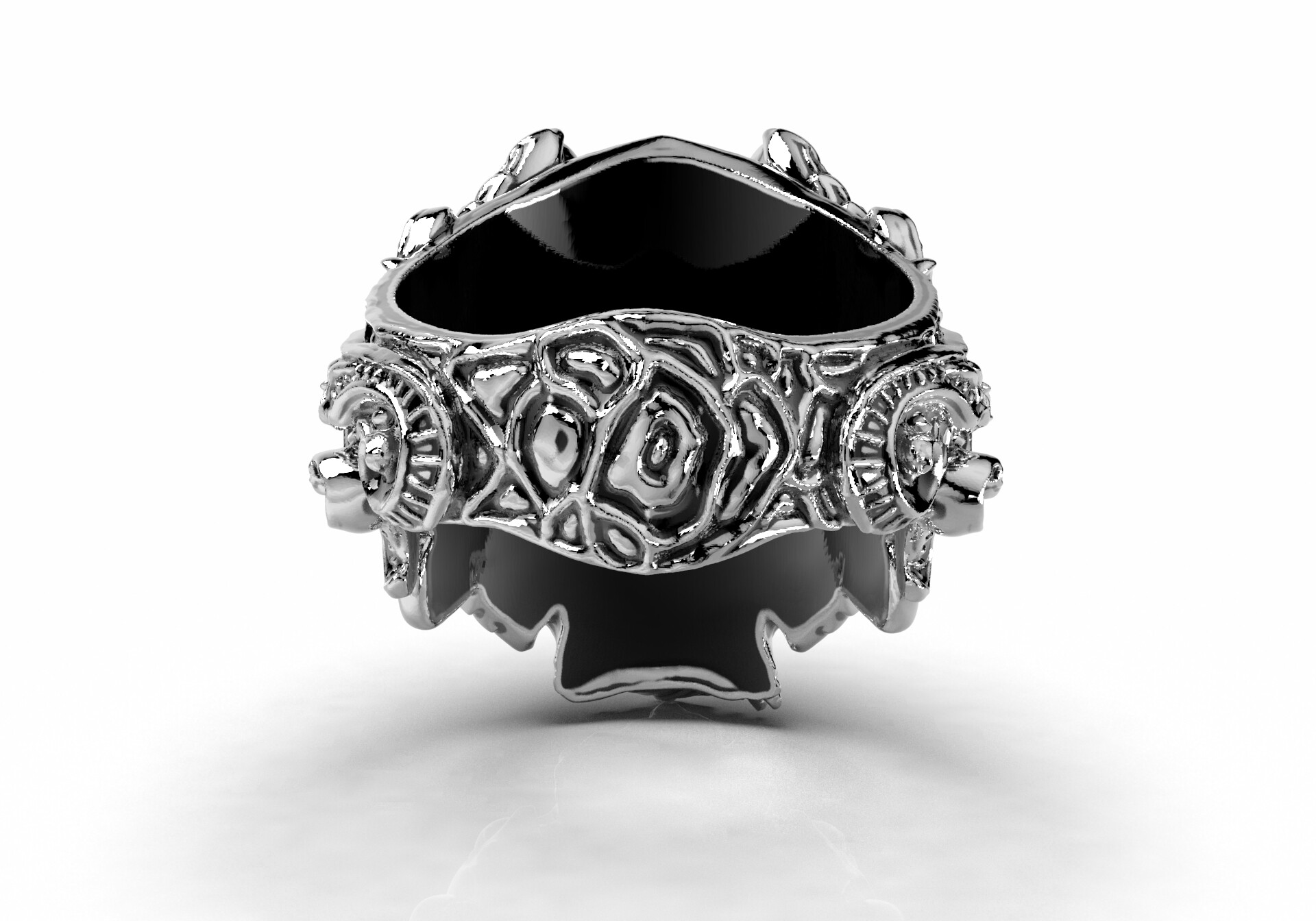 Artstation Gothic Skull Ring 3d Model For Printing Jewelry Ring