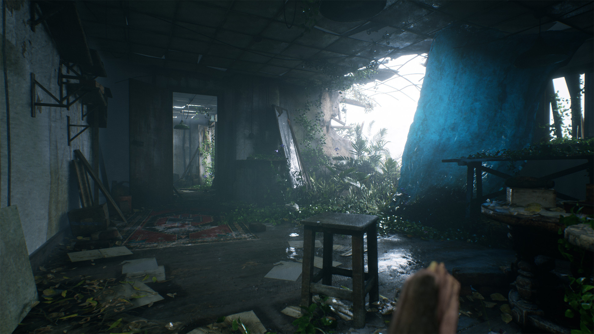 I also made this bright foggy lighting setup as a test.
