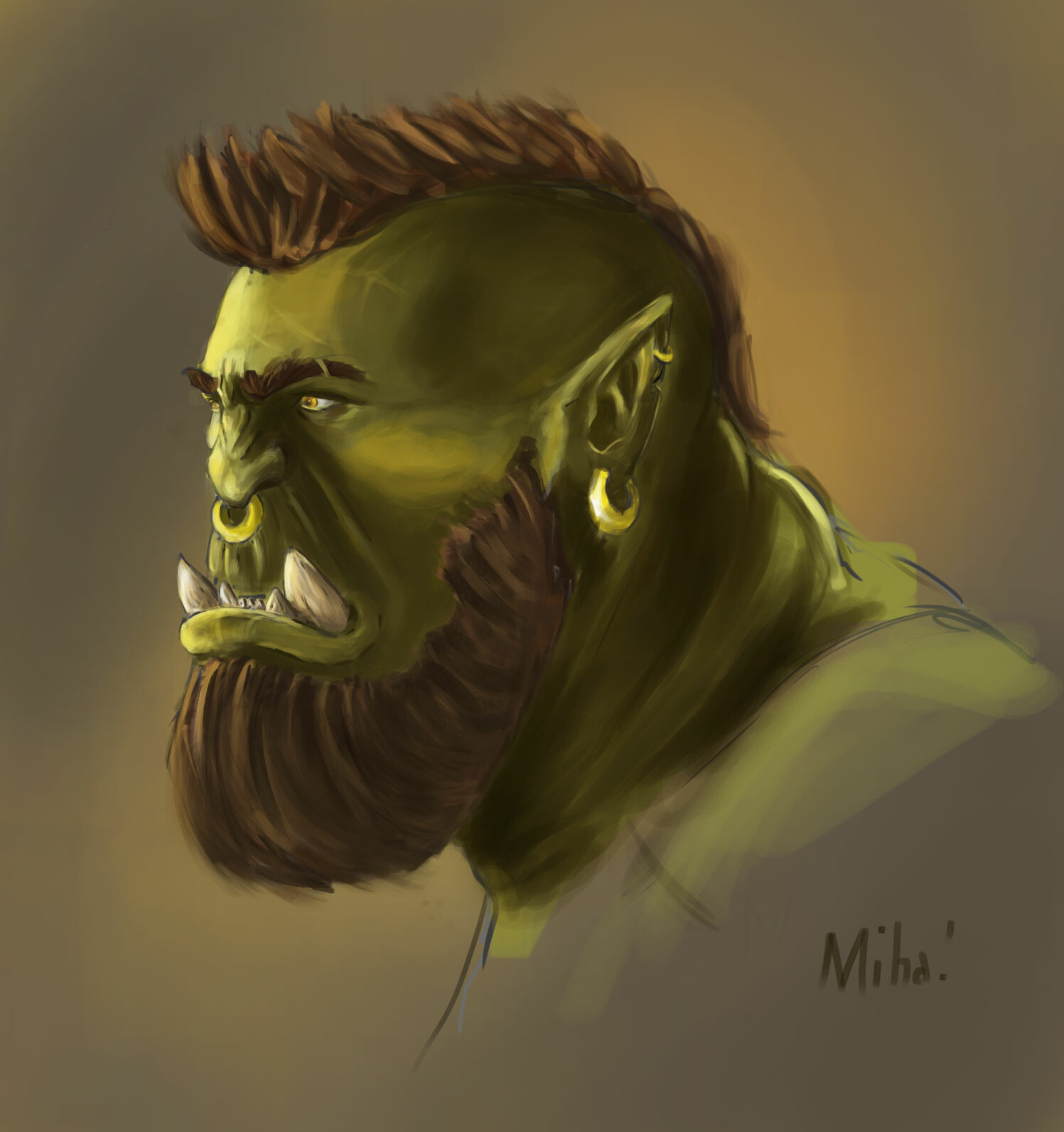 ArtStation - Orc // Draw in your style painting
