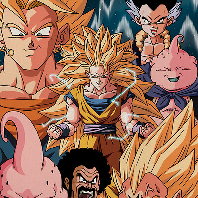 ArtStation - Goku Super Saiyan 3 Illustration - Buu Saga