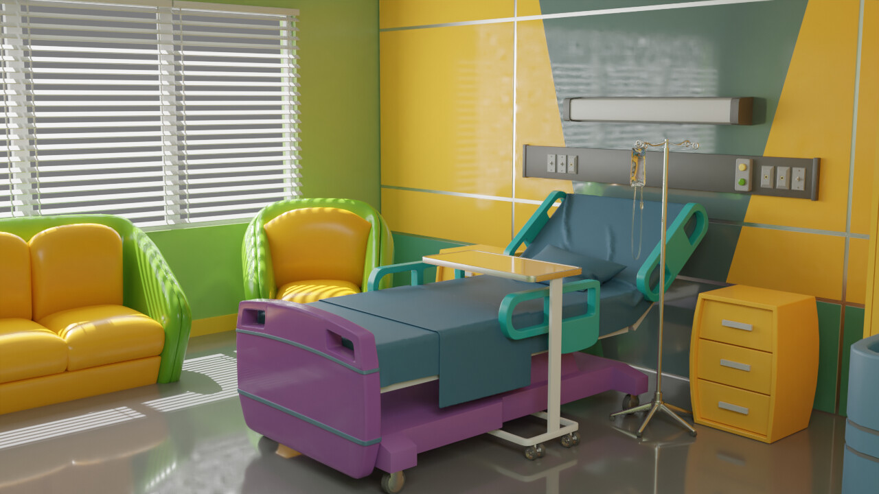 ArtStation - Cartoon Hospital Room 3D Model