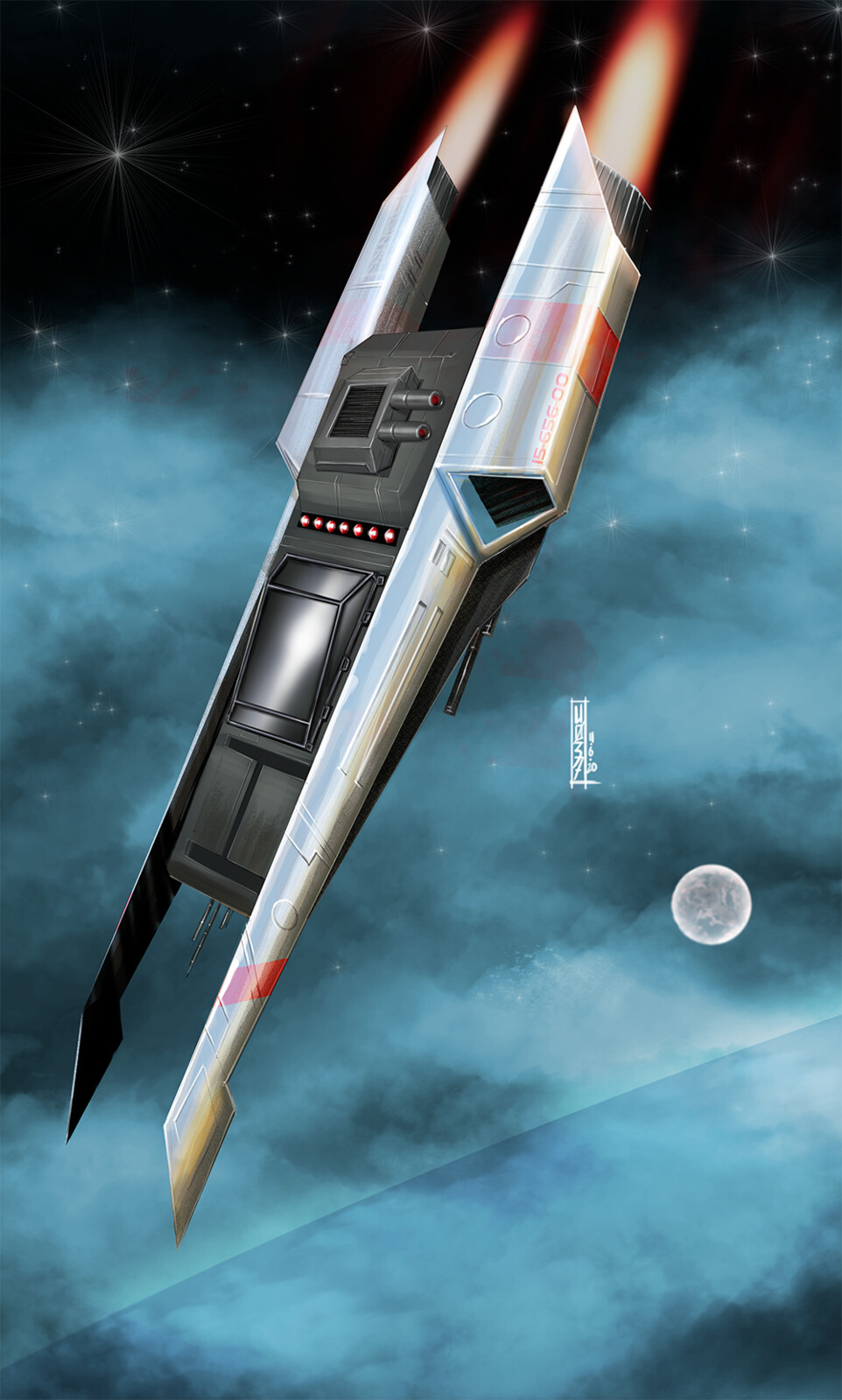 Space Fighter Vehicle Concept Art