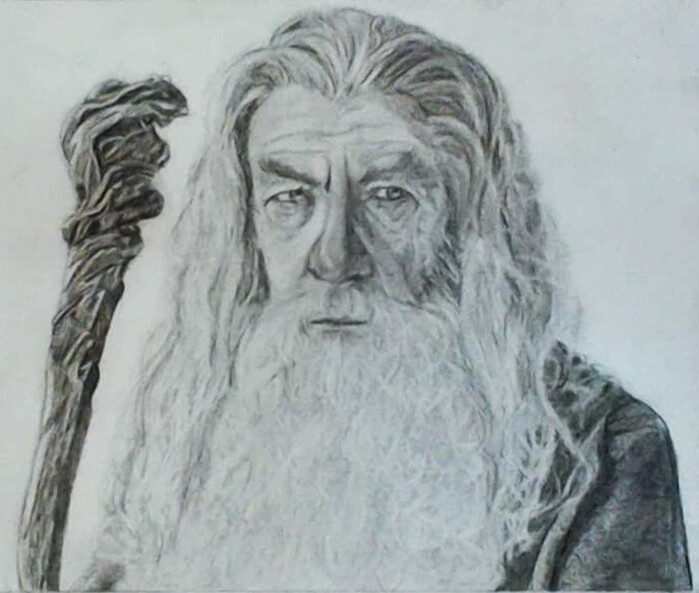 Coline Sipma - Pencil drawing Gandalf