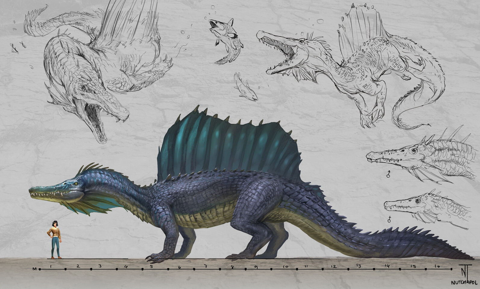 Спинозавр арт