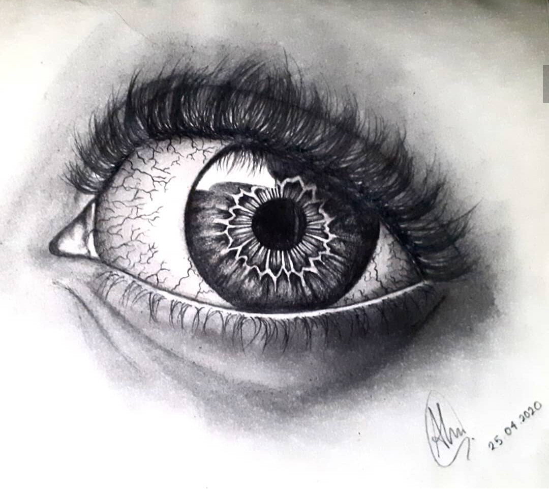 Ahnaf Reza - Hyper Realistic Eye Sketch