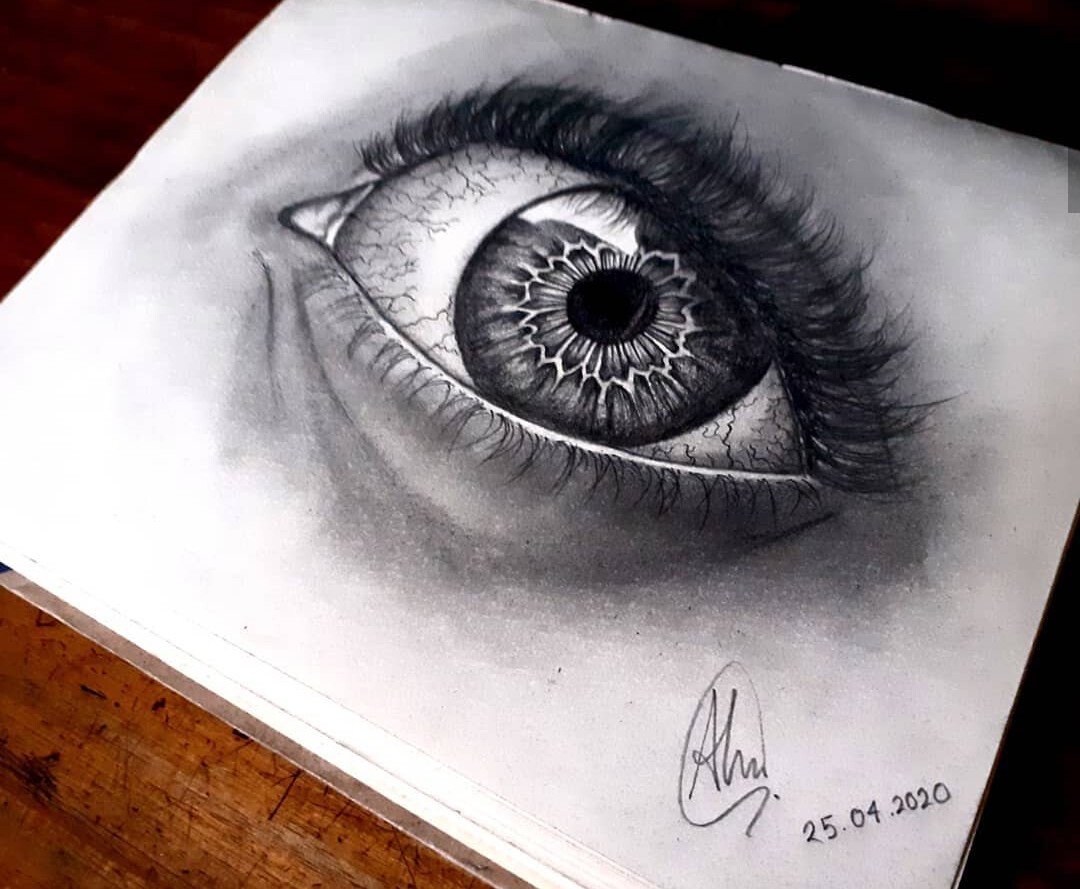 Realistic eye sketch