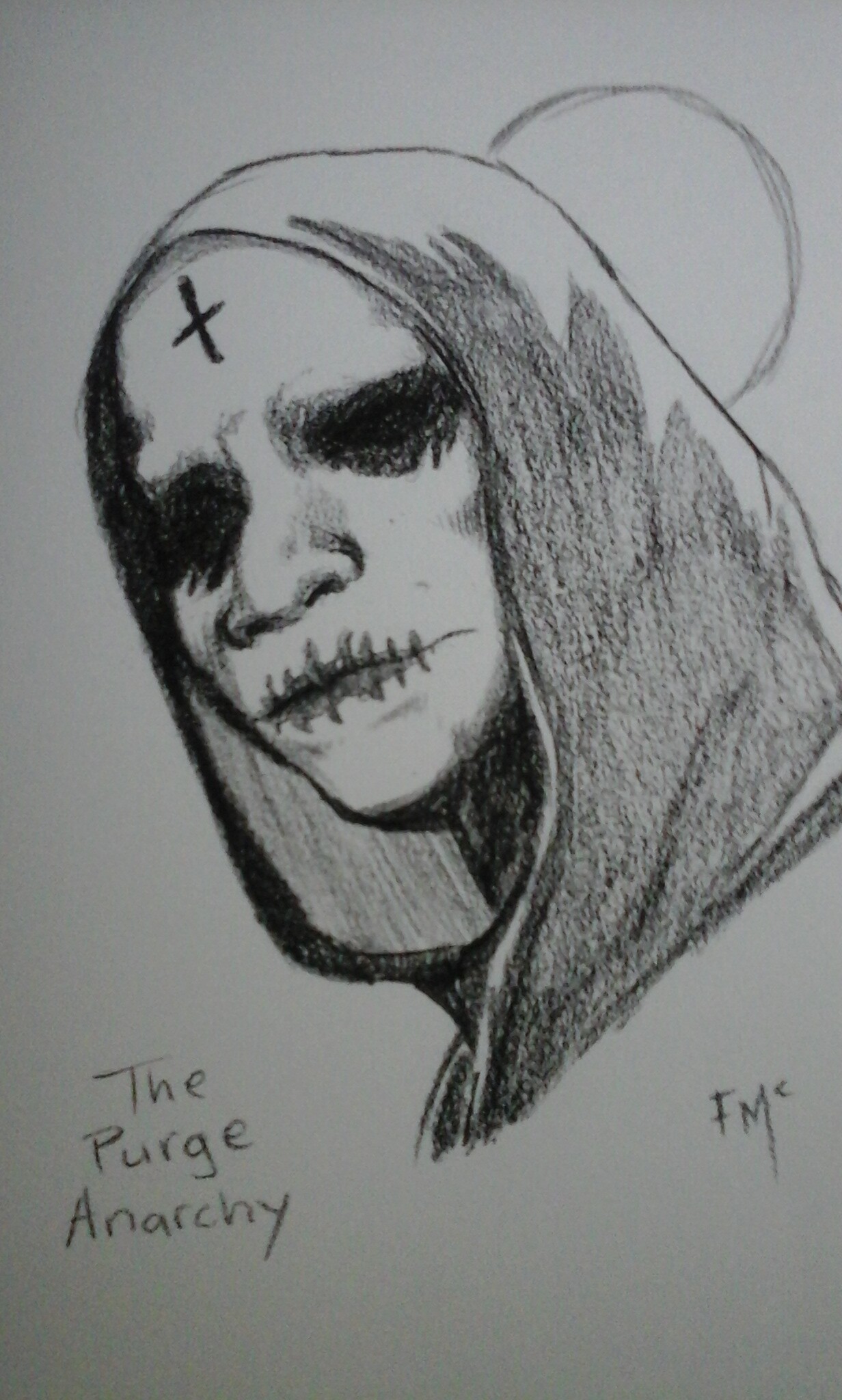 the purge anarchy mask drawing