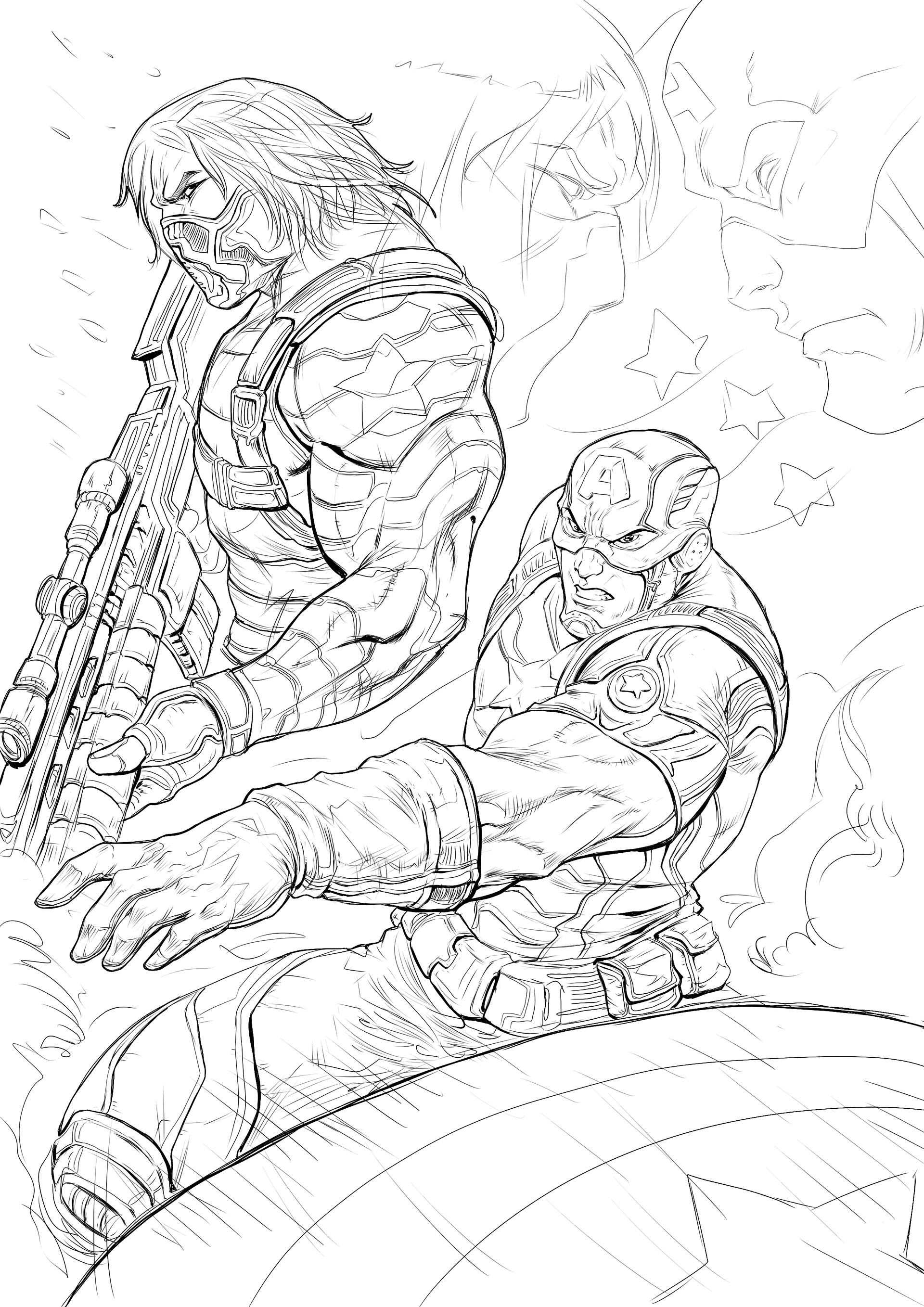 ArtStation - Comic Art - Captain America: The Winter Soldier