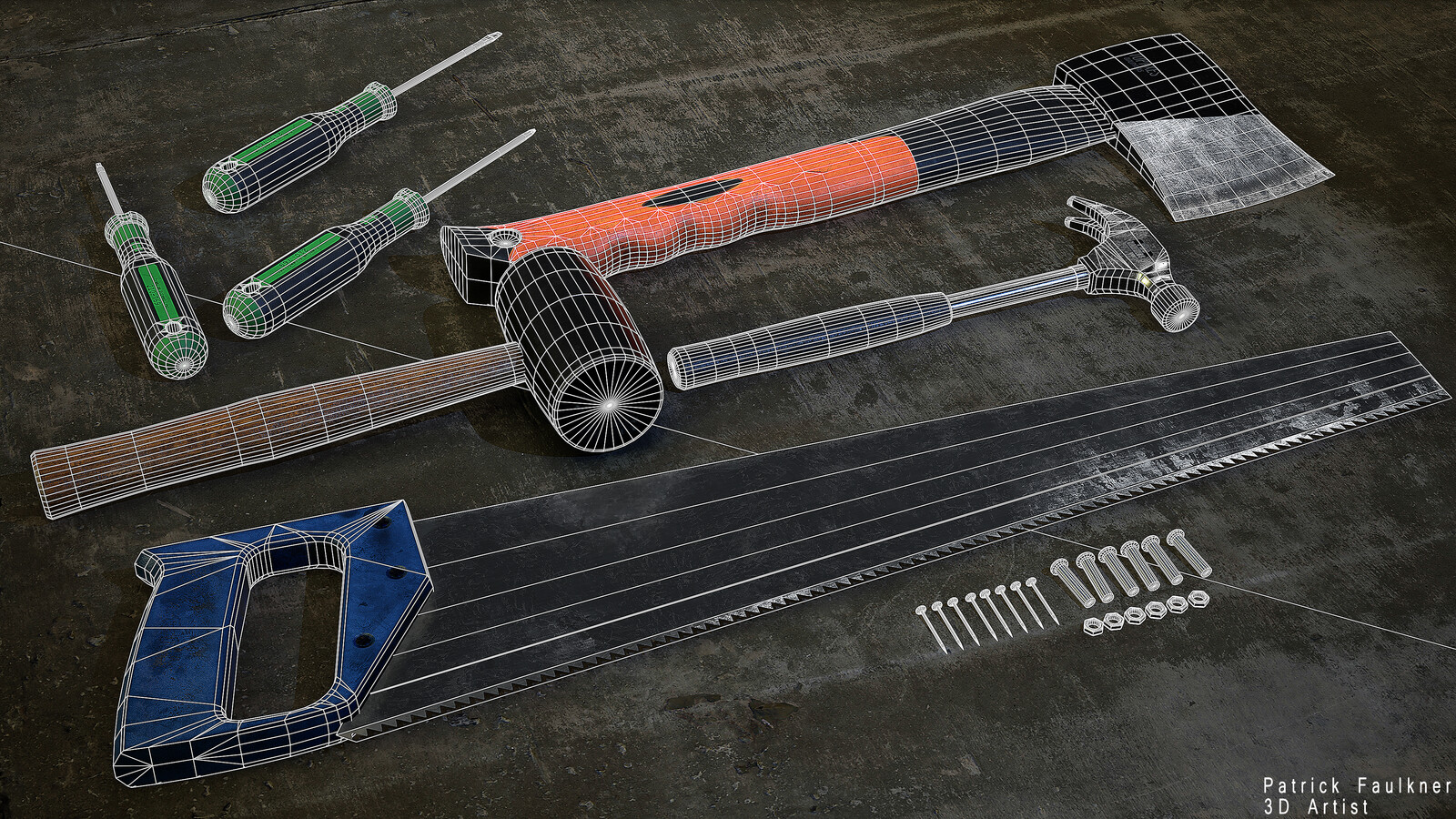 Wireframe of the models