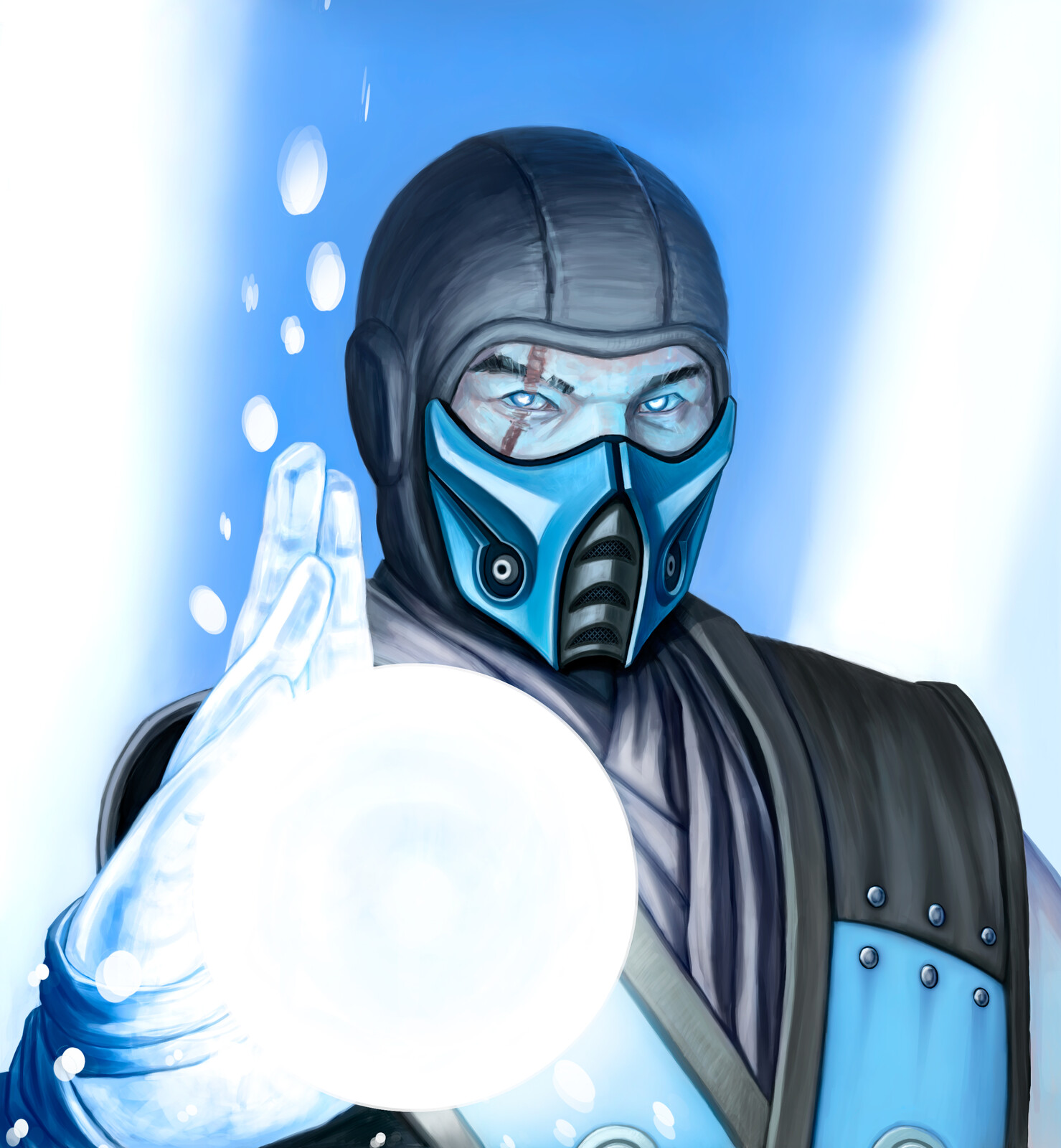 2D concept - front side xbox 360 // ice ball i-  xbox 360 fan