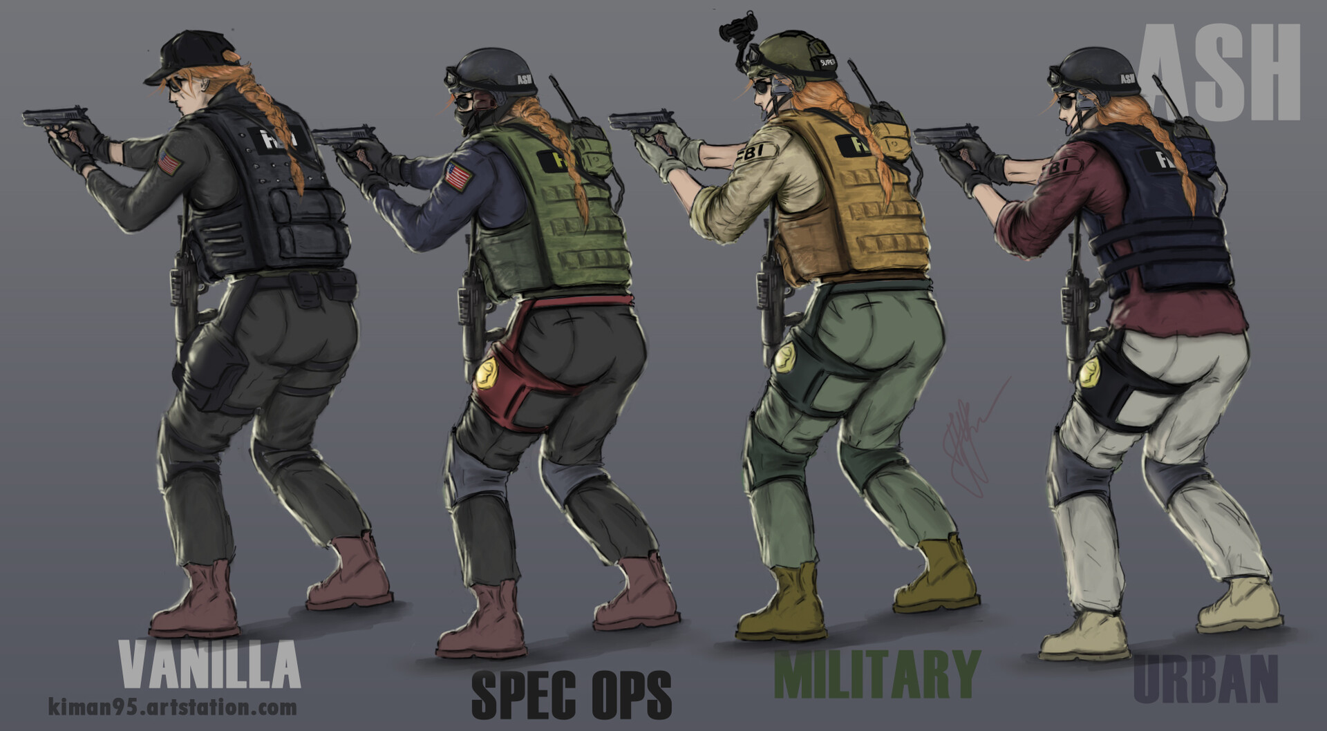 ASH R6S : Fan skin options I've been playing this game for a long time...