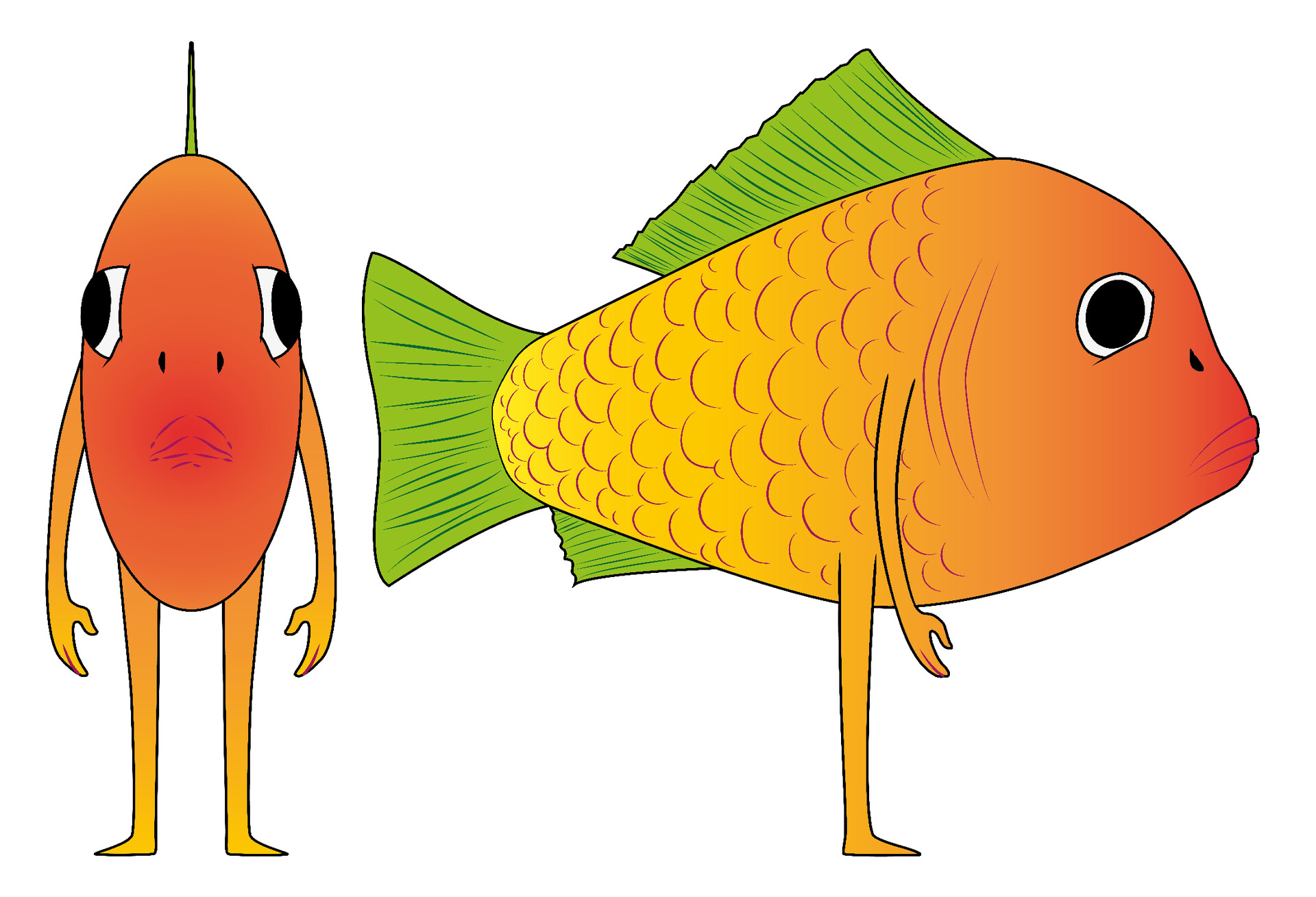 ArtStation Fish (walking)