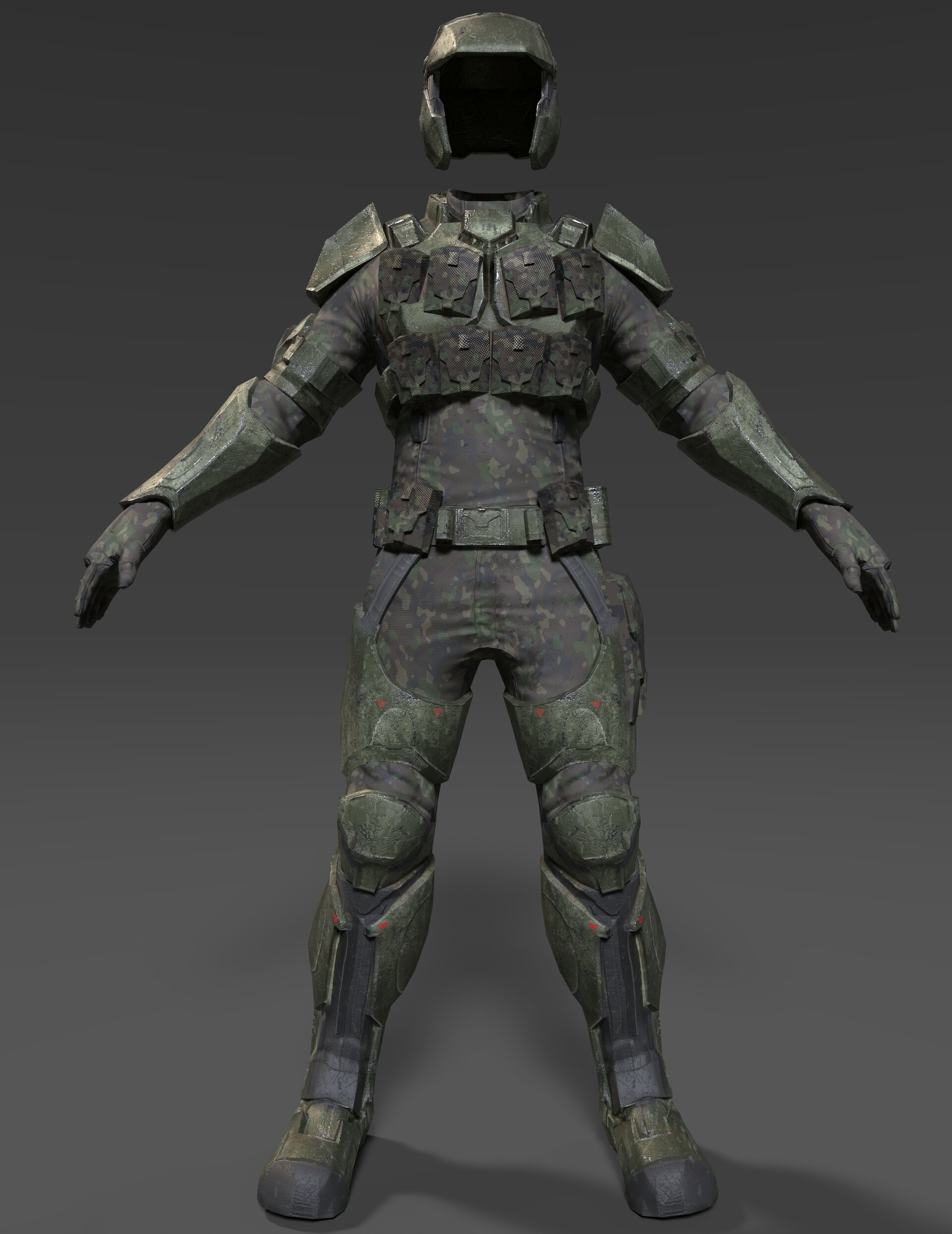 Artstation Halo 2 Anniversary Marine Retexture Ciel Grey Brooks