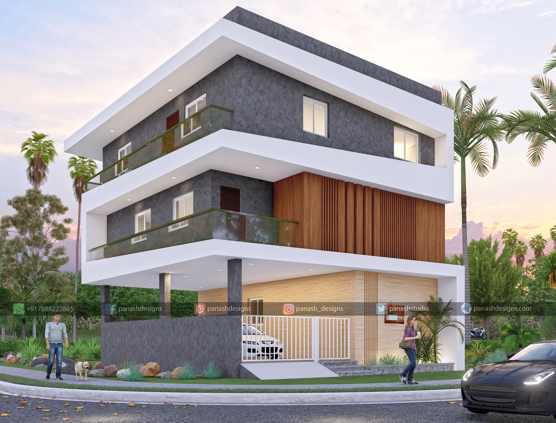 >Panash Designs Modern House Design Two Storey House Elevation