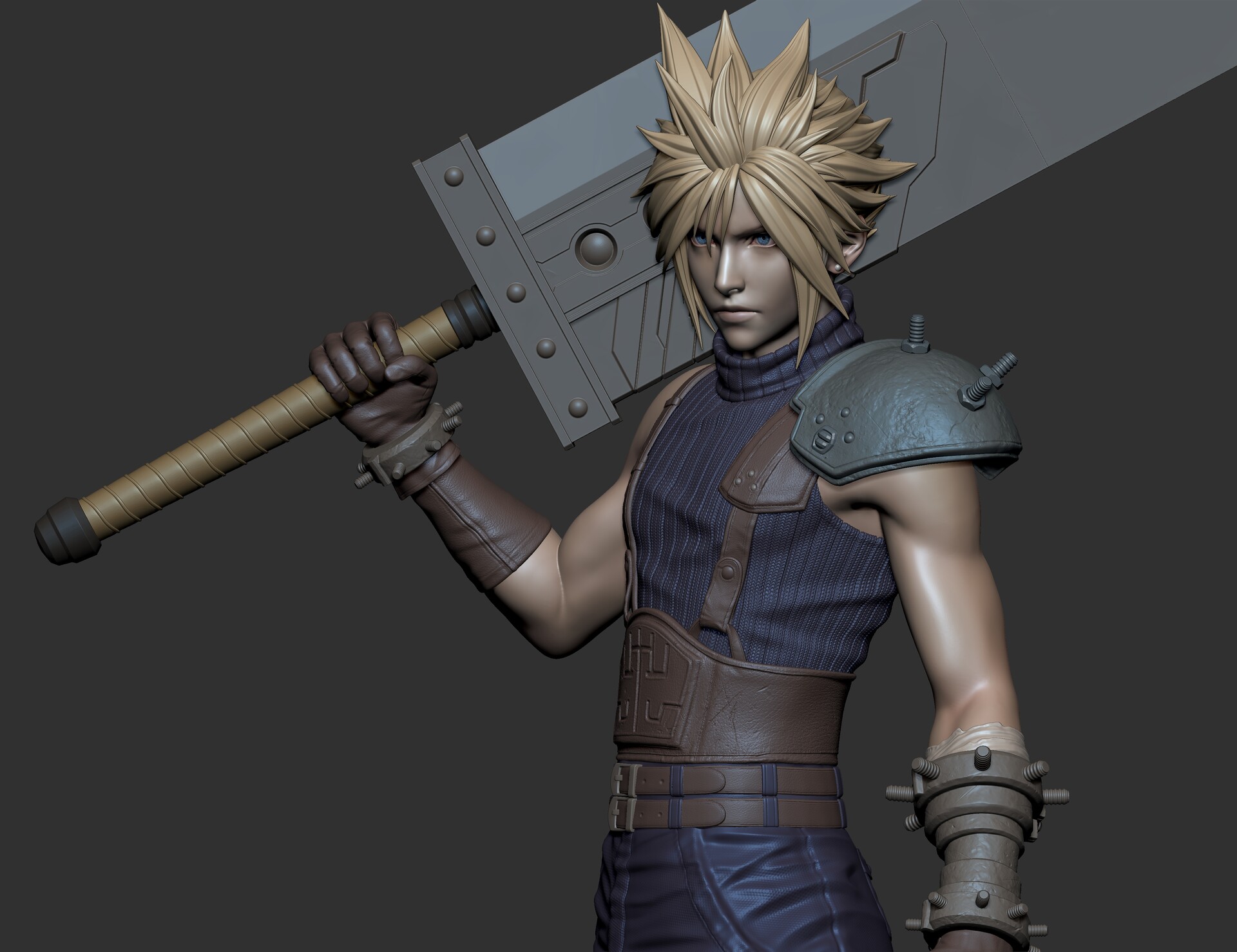 Artstation Final Fantasy 7 Remake Cloud Strife ååå¾· For 3d Print Wip Kaioko Originally a member of soldier, now a mercenary who will take any job.i can swing a heavy buster s. final fantasy 7 remake cloud strife å
